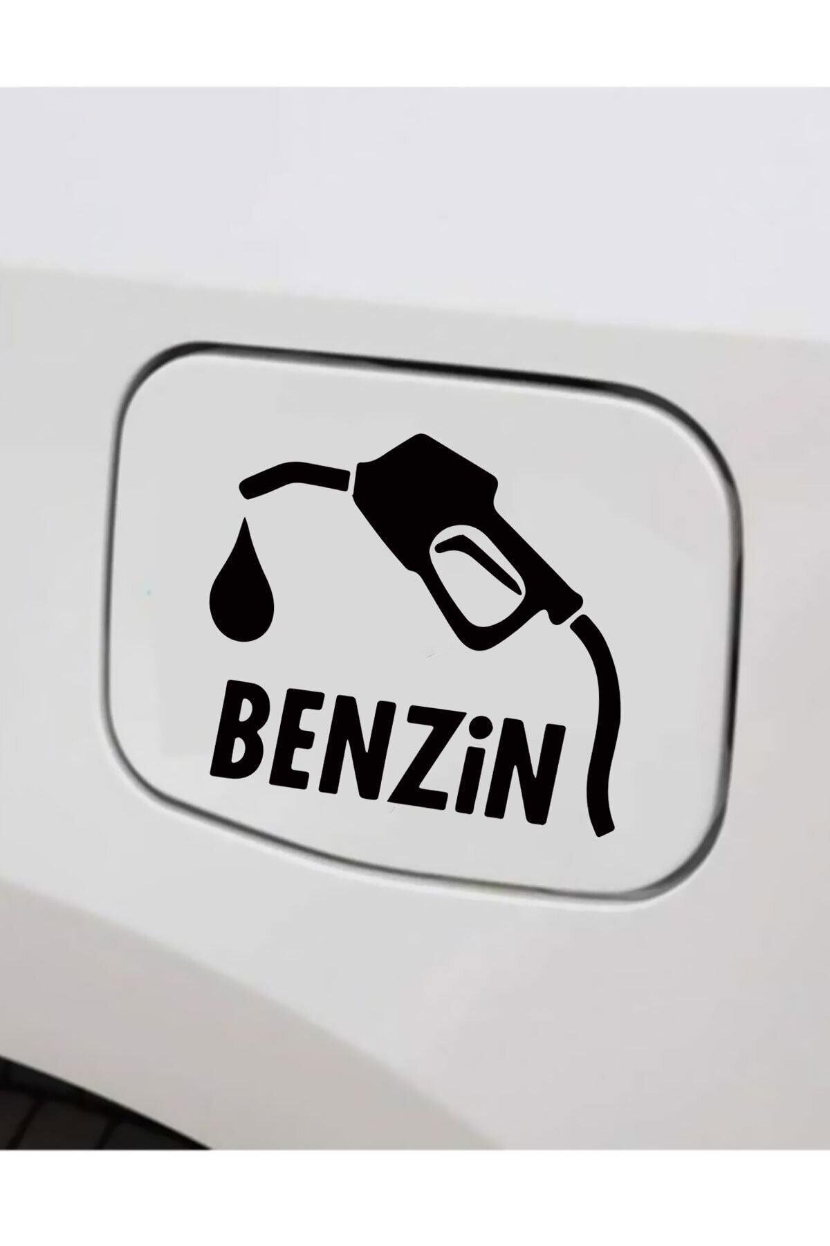 Oto Yakıt Depo Kapağı özel yeni sticker Siyah 12Cm