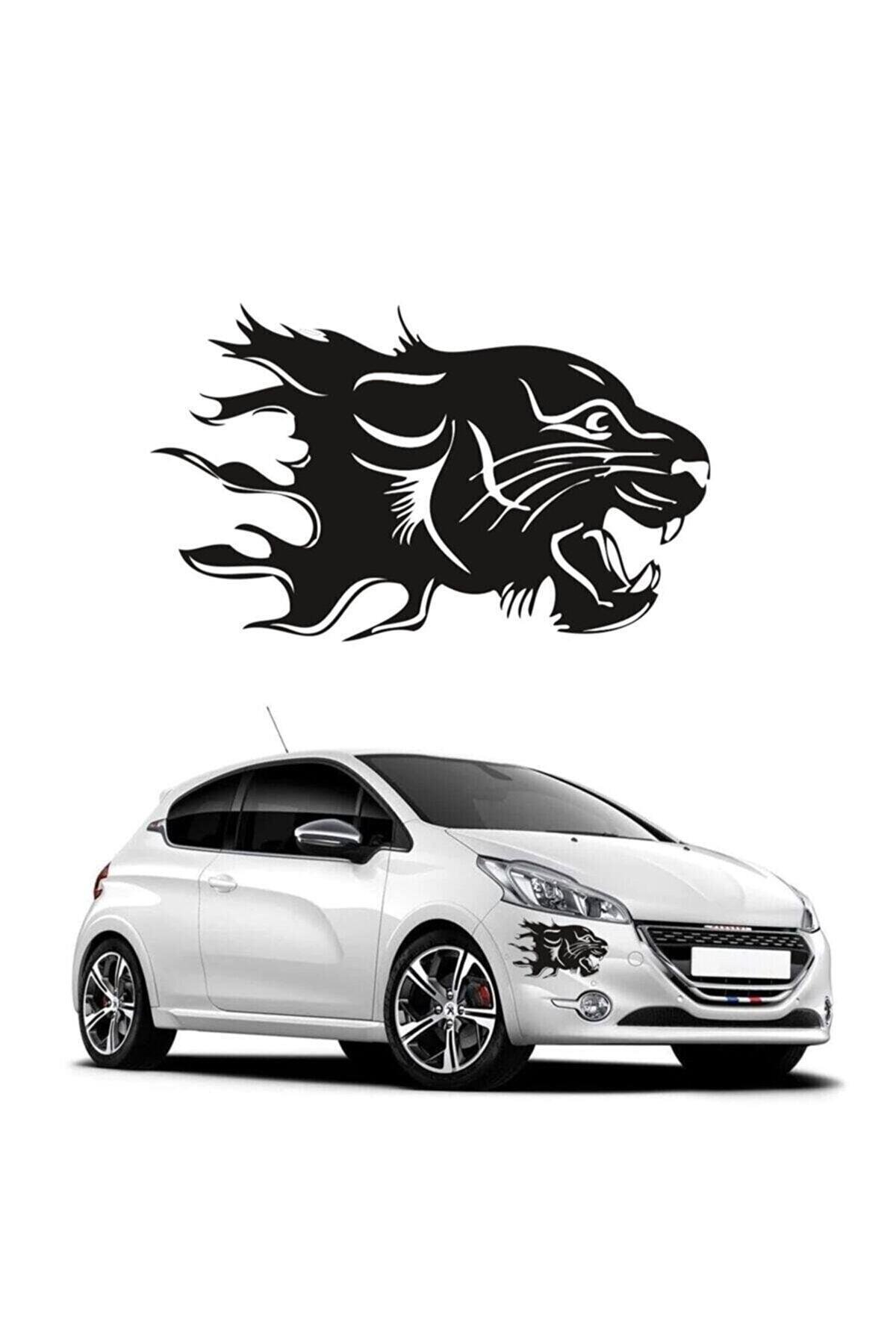Panter Başı Oto Cam özel yeni sticker 20*20 Cm