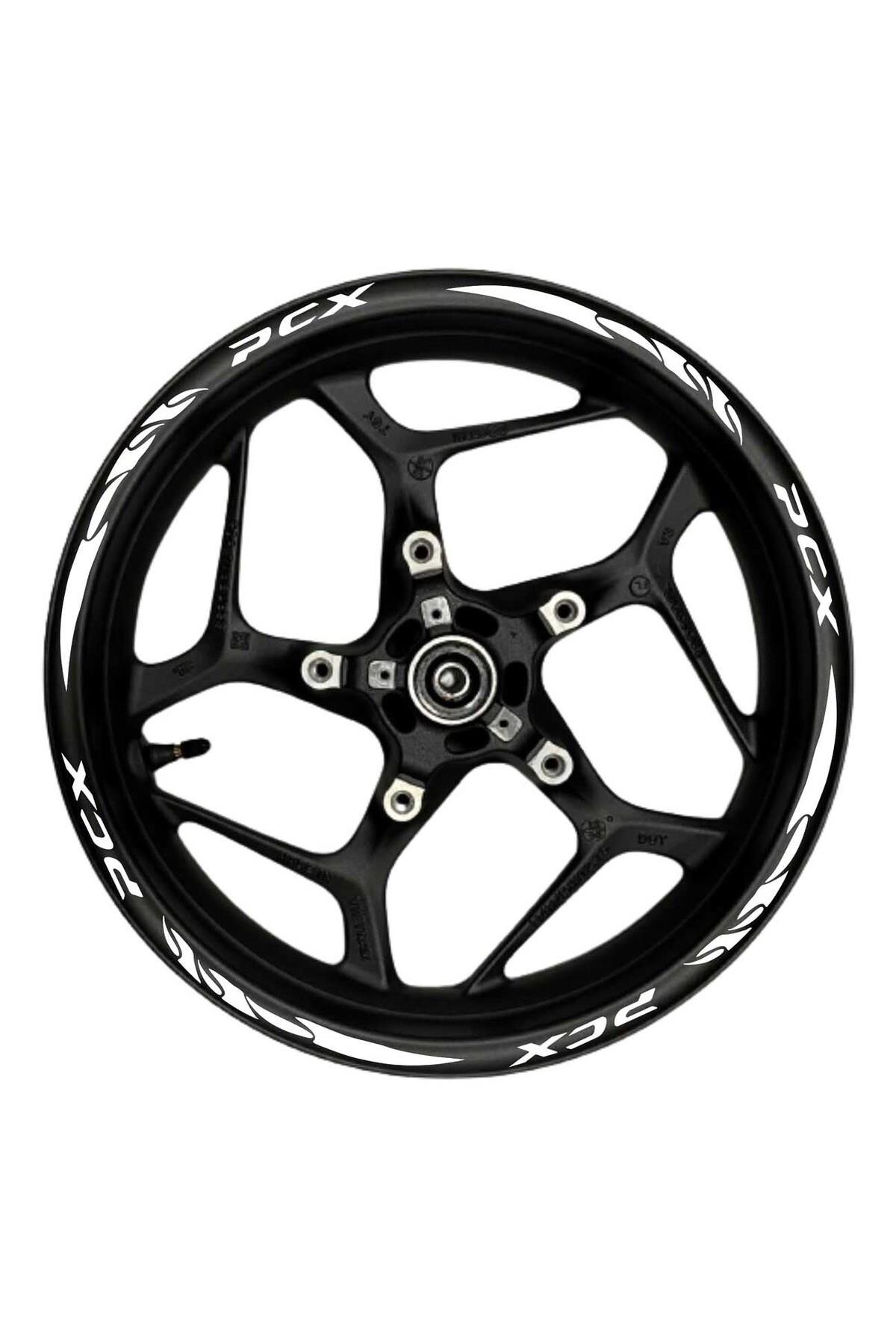 Pcx Beyaz yazılı neon(fıstık yeşili) pençe şeritli