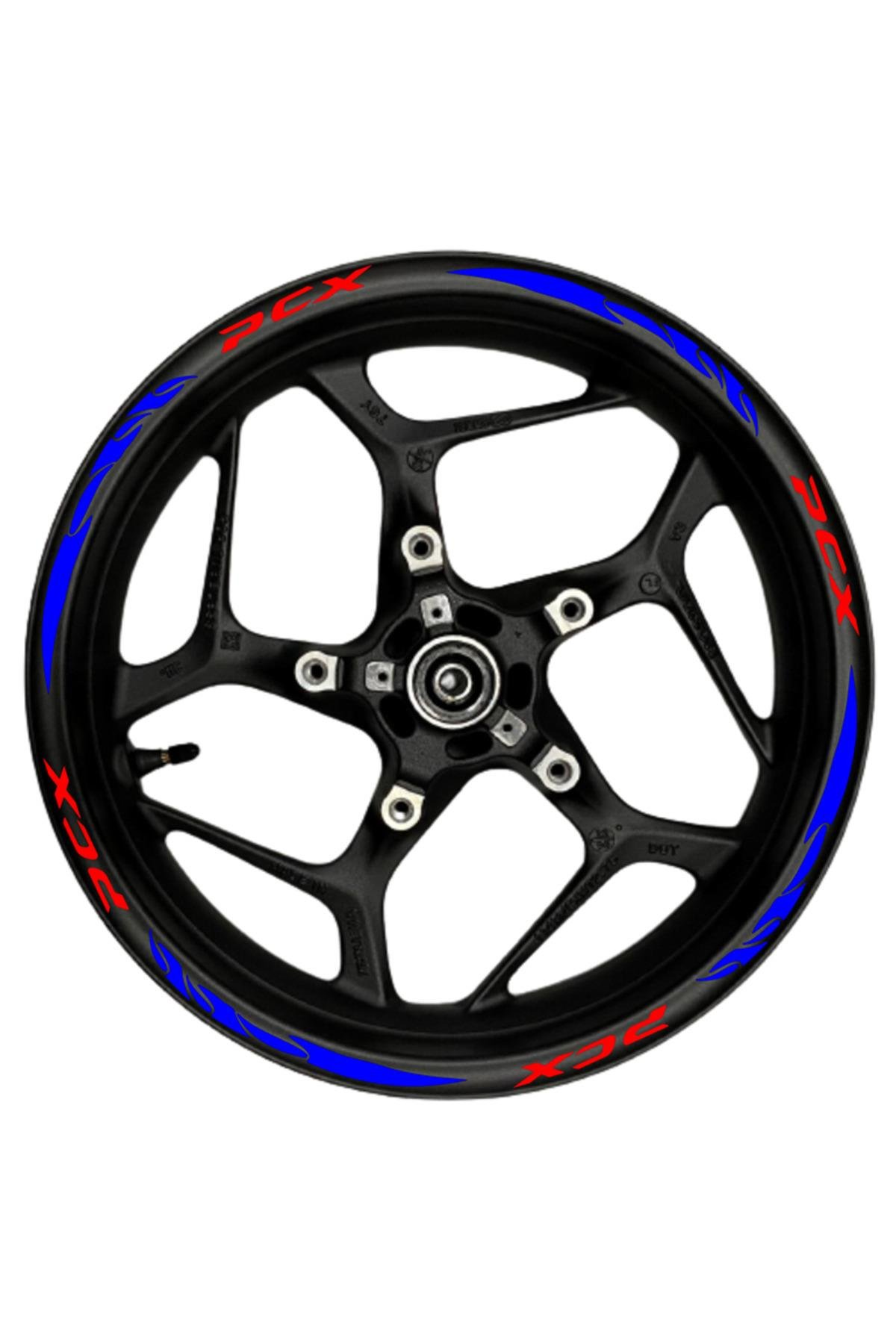 PCX kırmızı yazılı neon(fıstık yeşili) pençe şeritli
