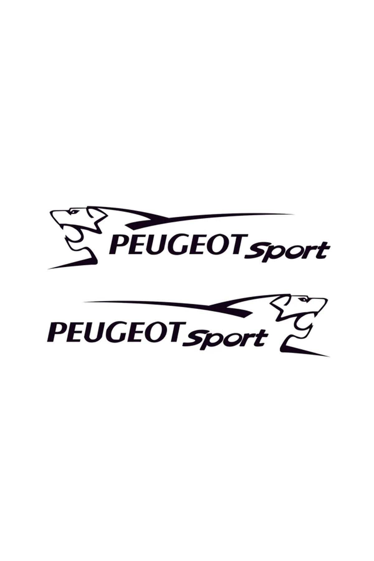 Peugeot Yan Sport Oto özel yeni sticker 2 Adet 45*10 Cm