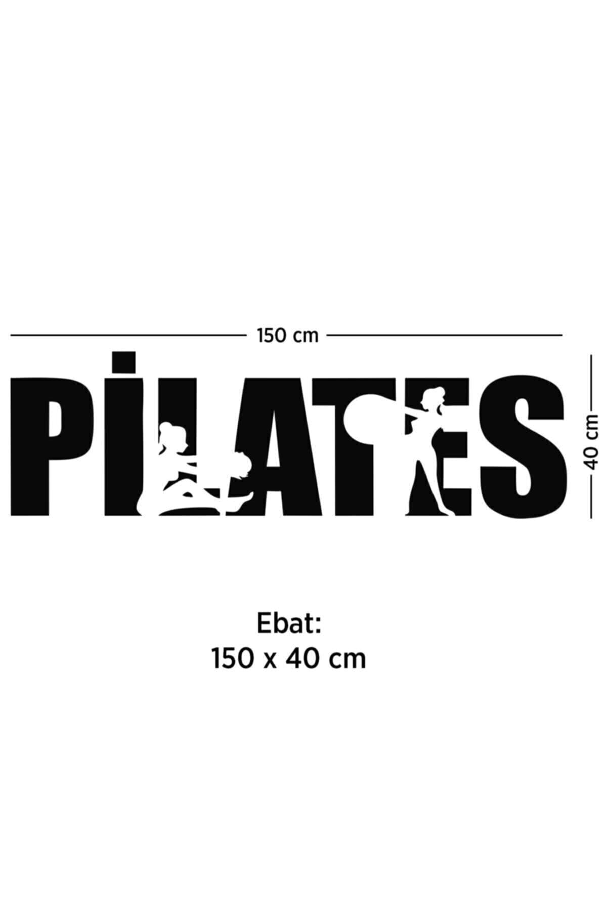Pilates Spor Dekoratif Duvar özel yeni sticker Siyah 105X40 cm