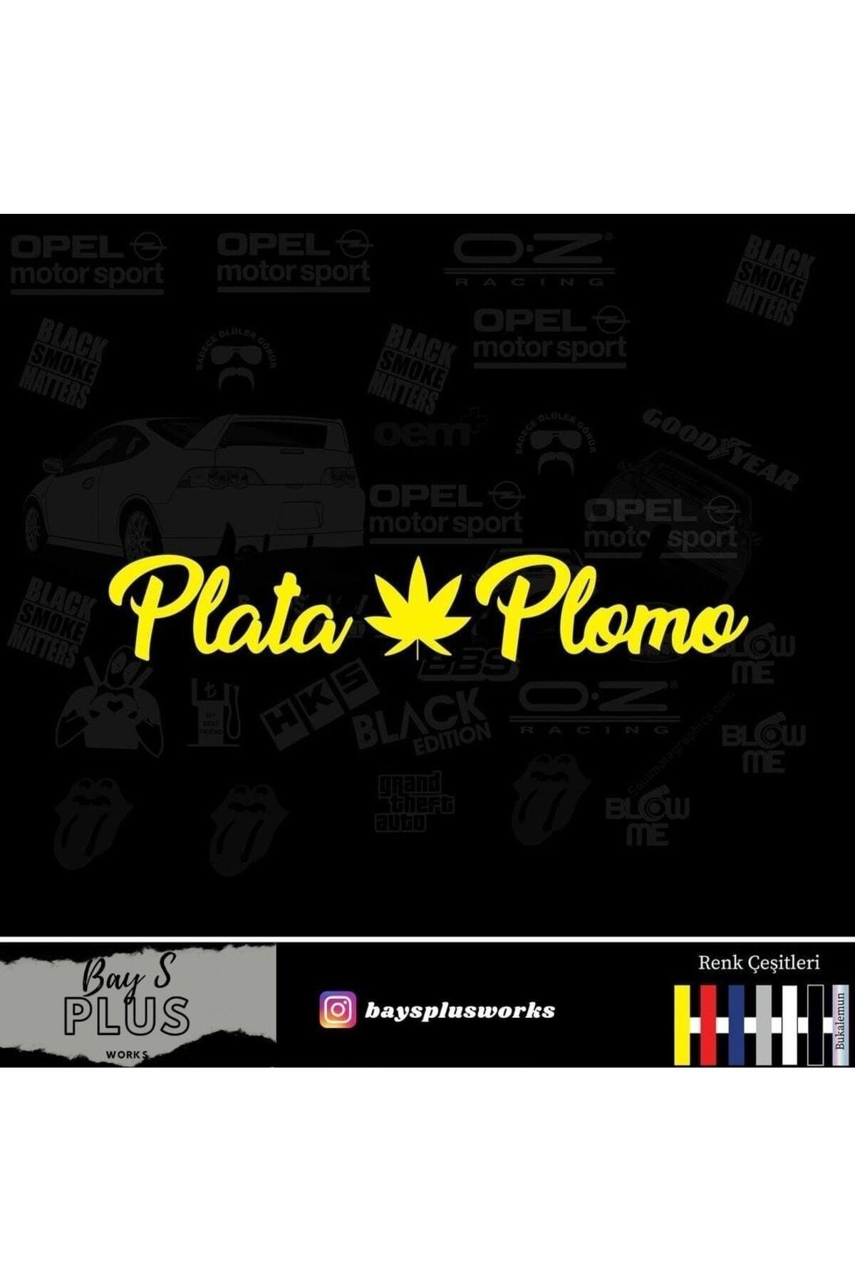 Plata Plomo Oto özel yeni sticker Sarı 20*10 Cm