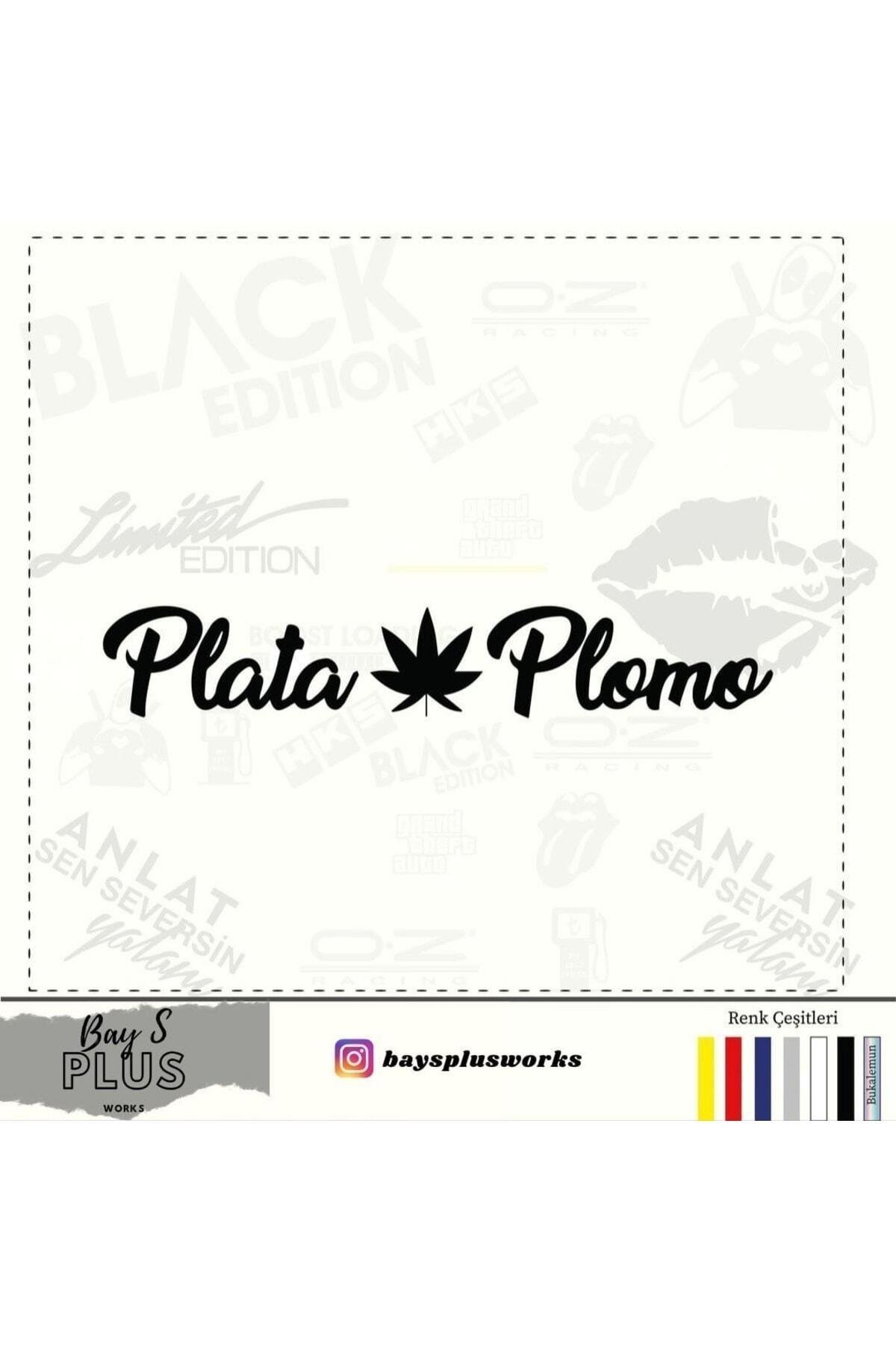 Plata Plomo Oto özel yeni sticker Siyah 20*10 Cm