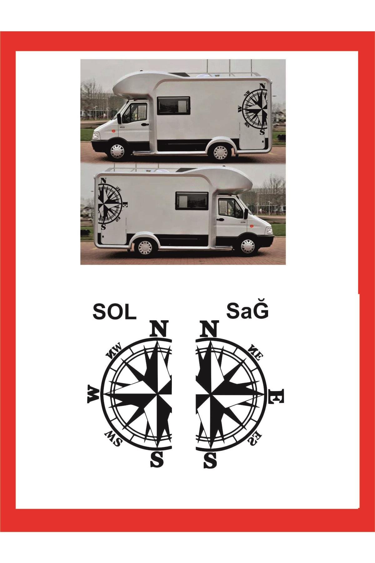 Pusula Oto özel yeni sticker 2 Adet Sağ-Sol 48*28 Cm