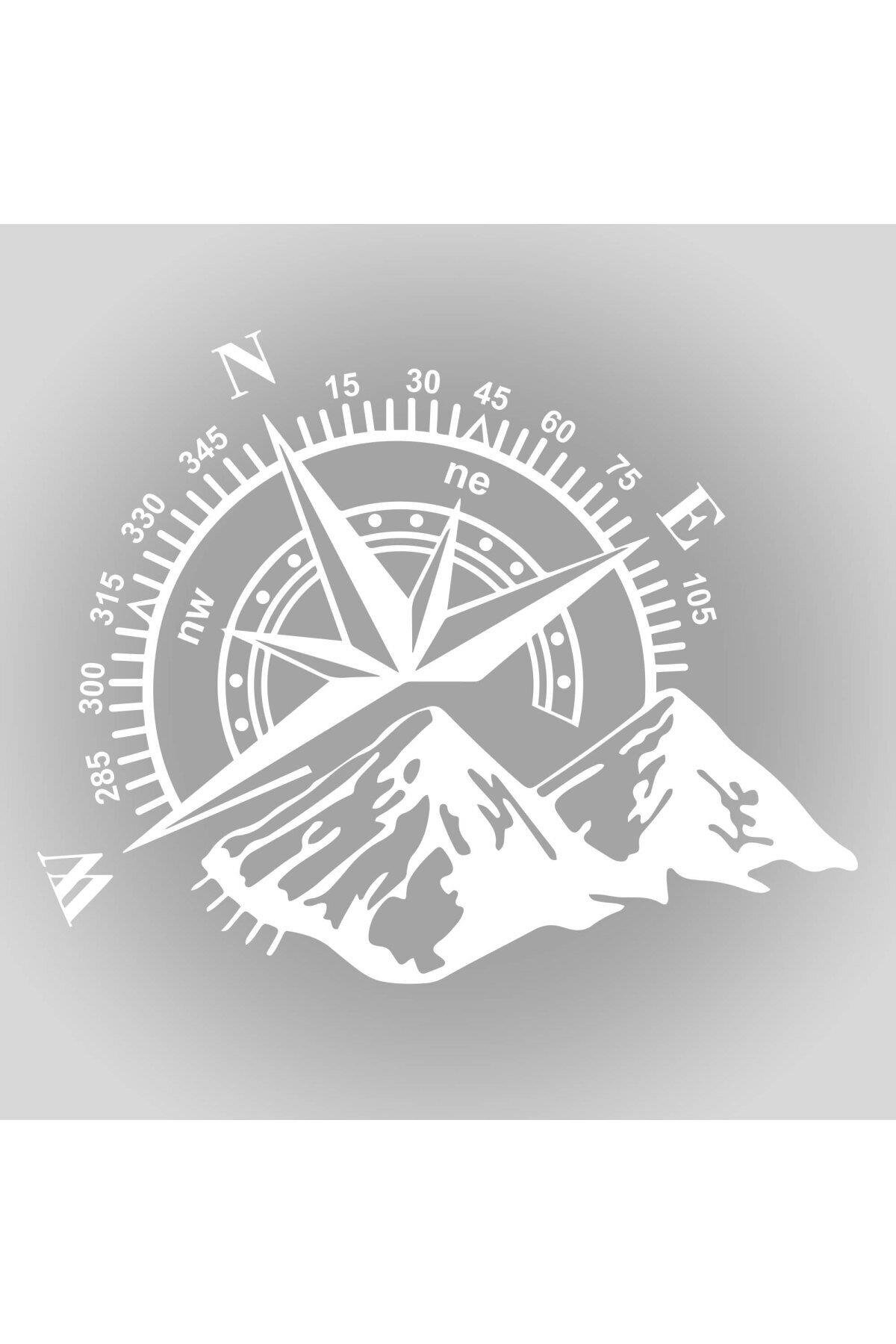 Pusula özel yeni sticker Off Road 4X4 Beyaz