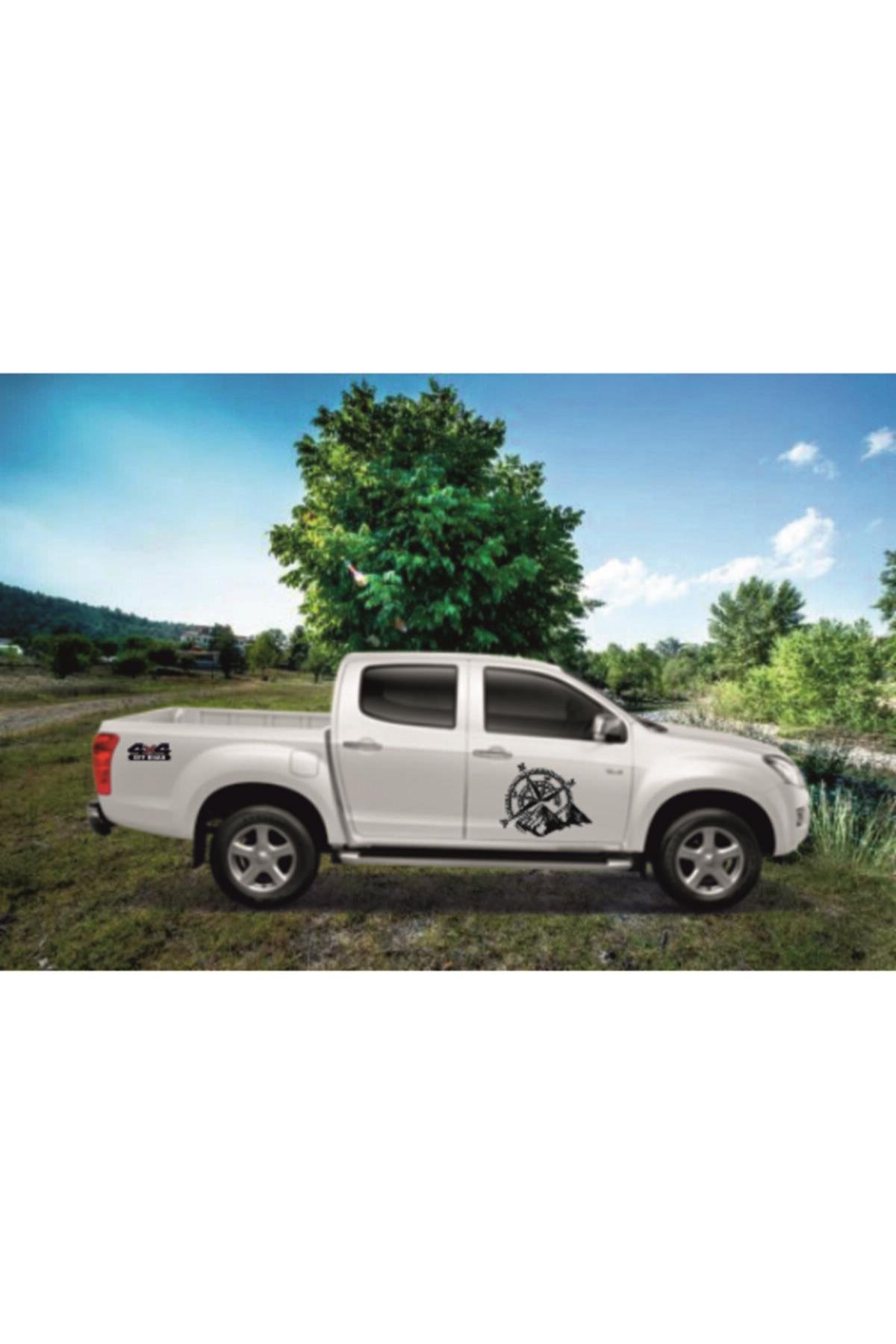 Pusula Vahşi Doğa Offroad Oto özel yeni sticker Siyah