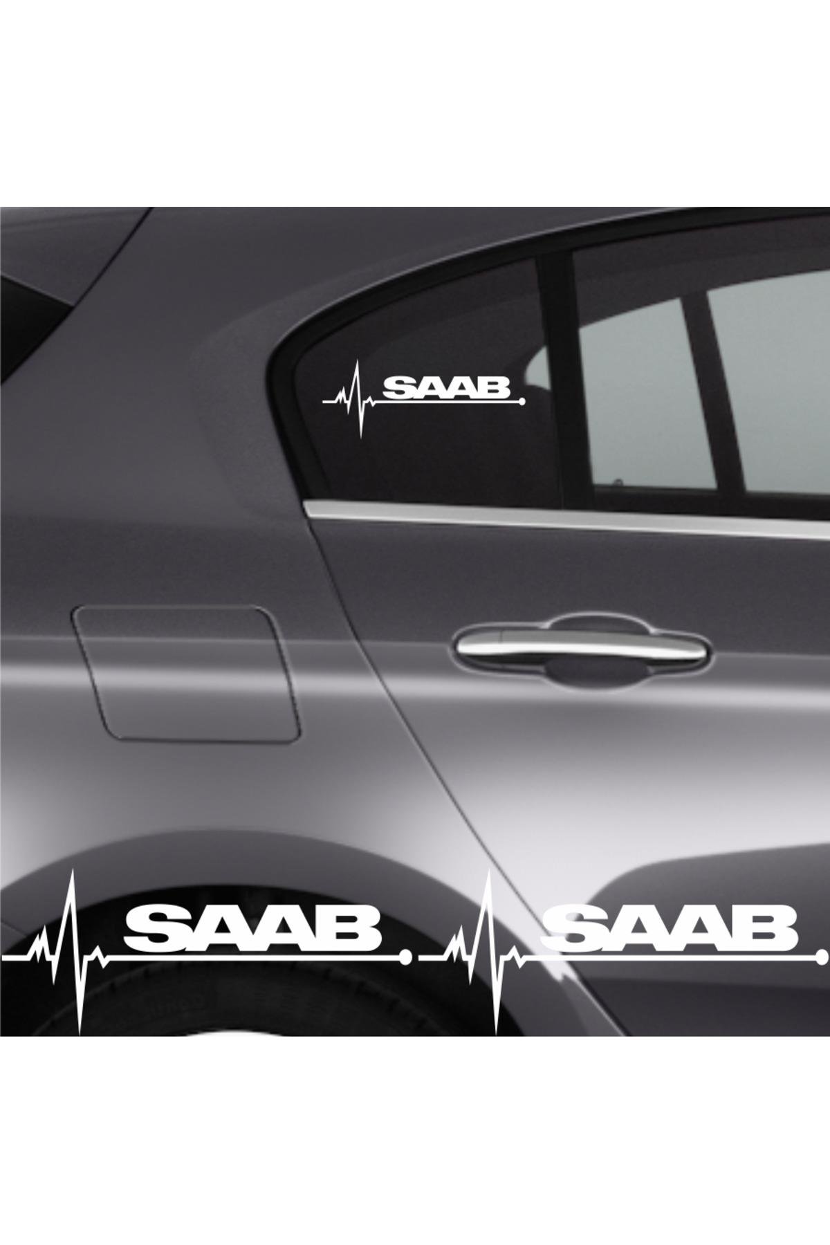 Saab 9-5 İçin şık tasarım karbon sticker seti Aksesuar Oto Ritim özel yeni sticker 2 Adet 20*9 Cm