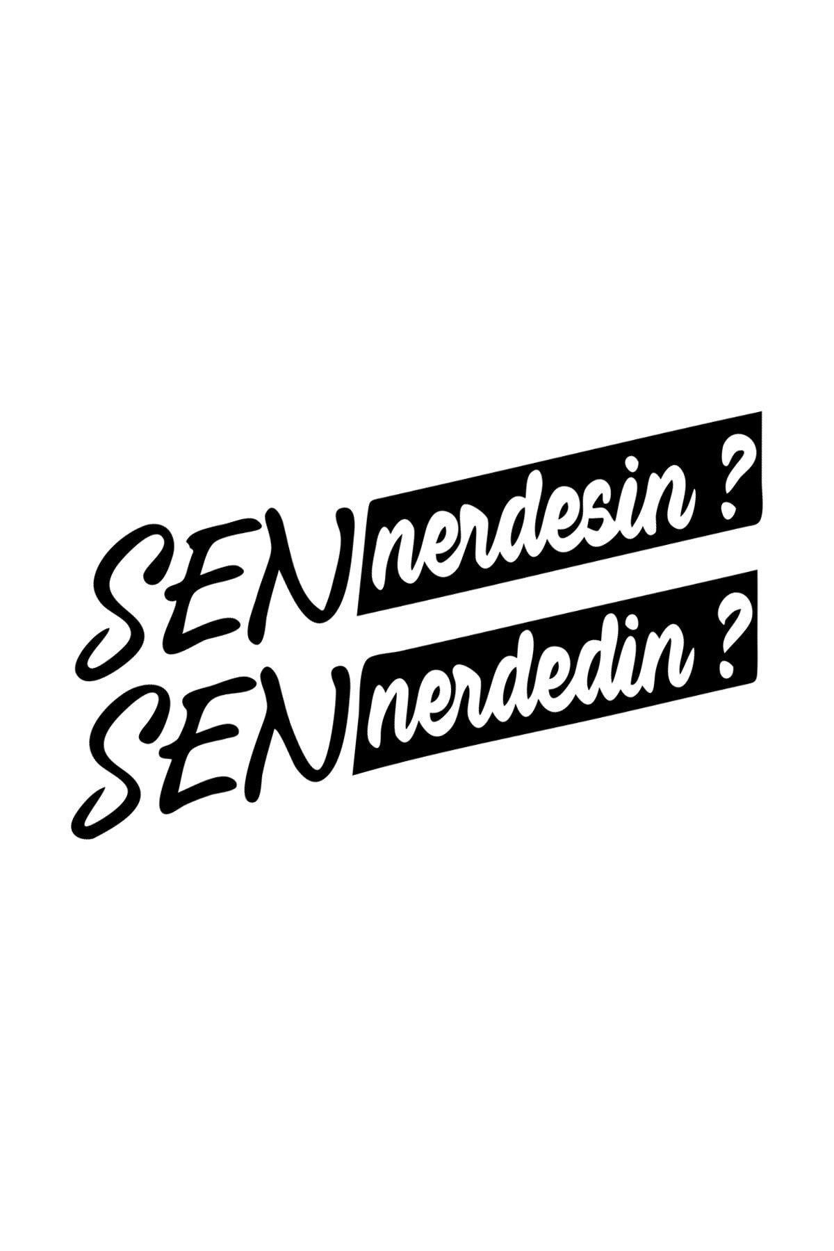 Sen Nerdesin ? özel yeni sticker Oto Cam özel yeni sticker Siyah 21*8 Cm