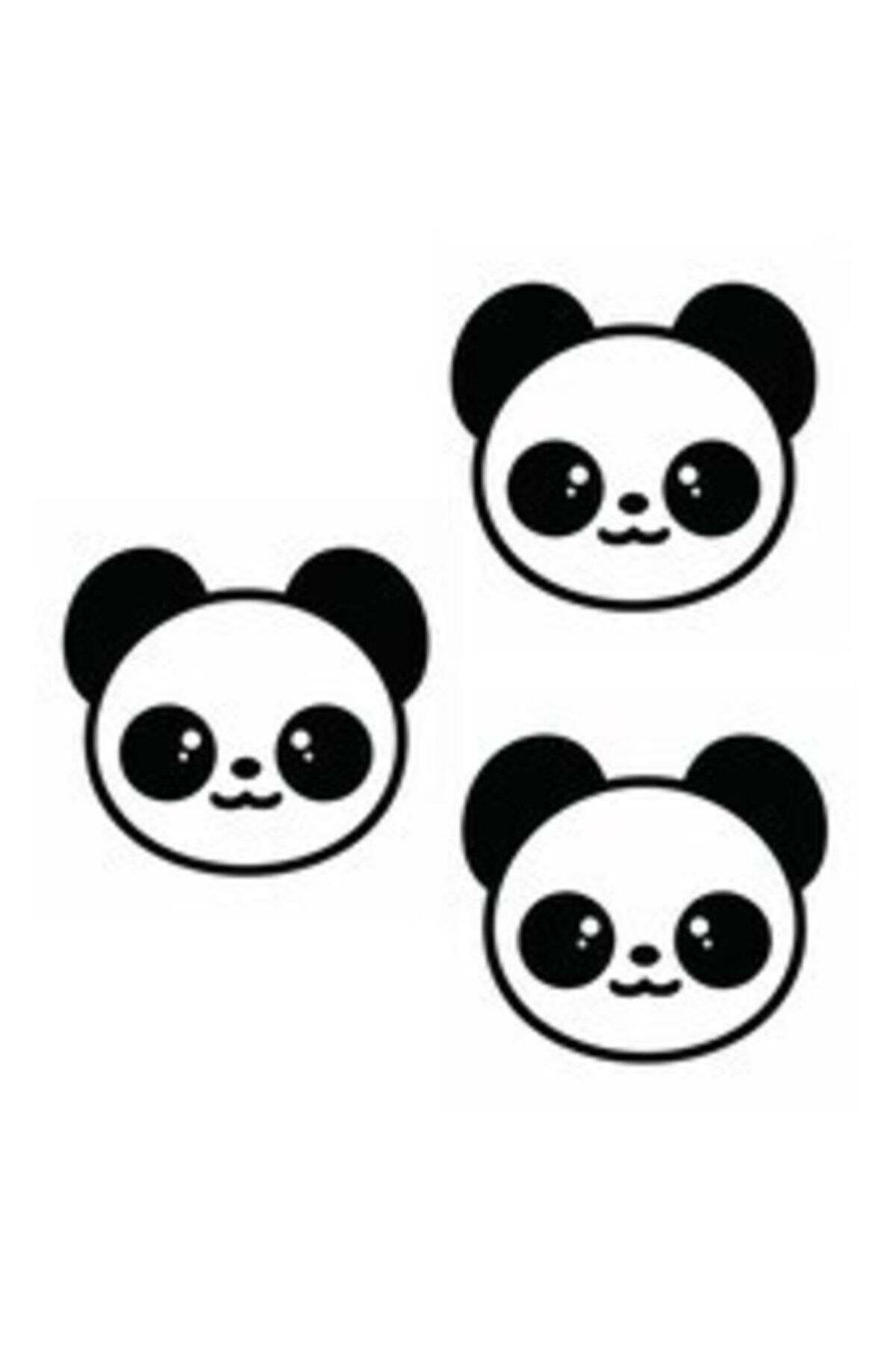 Sevimli Panda Oto özel yeni sticker 3 Parça