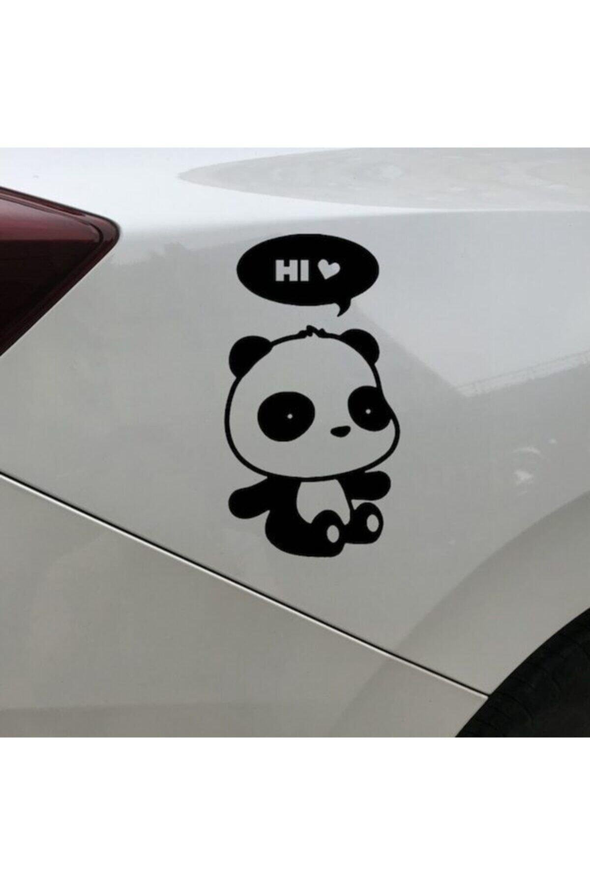 Sevimli Panda Tasarım Su Geçirmez Çıkarılabilir Oto özel yeni sticker 15*8 Cm