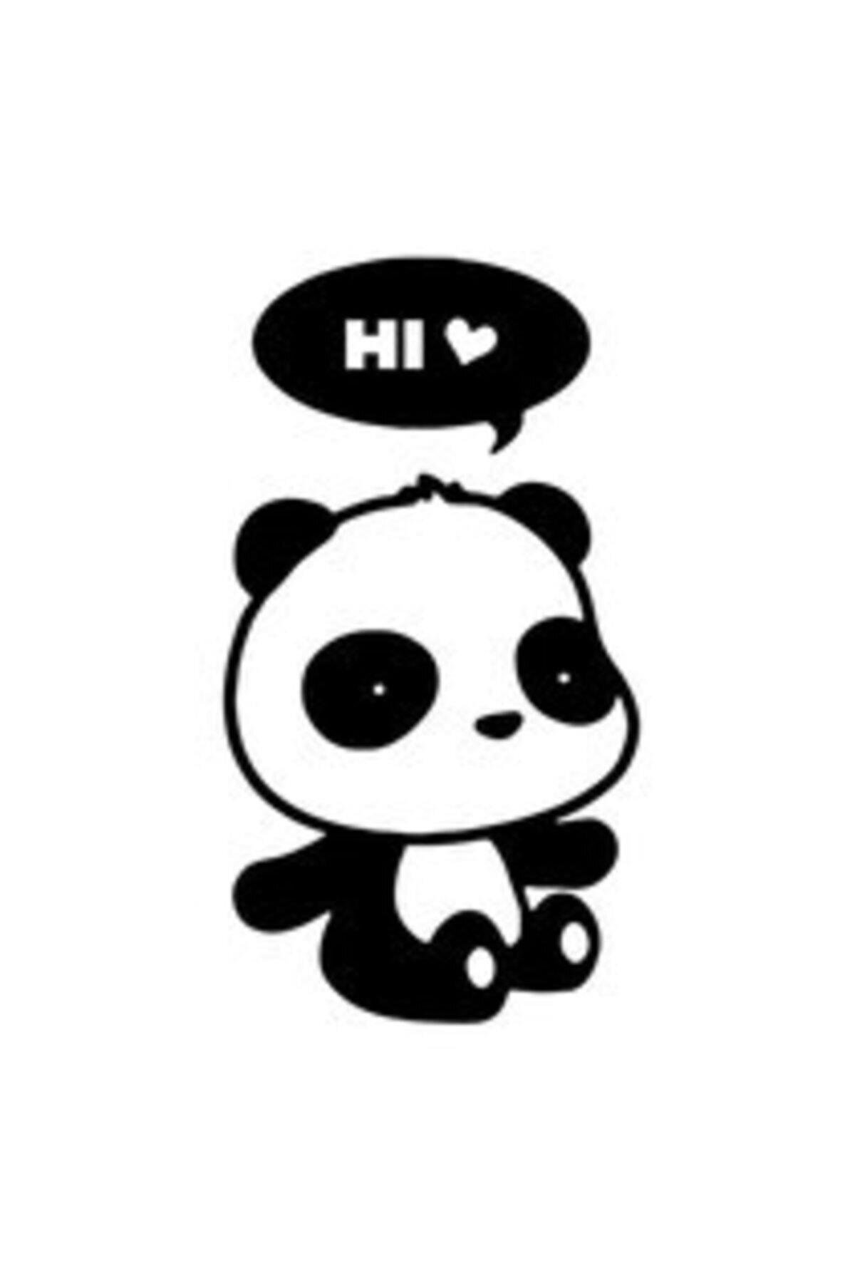 Sevimli Panda Tasarım Su Geçirmez Çıkarılabilir Oto özel yeni sticker 15*8 Cm