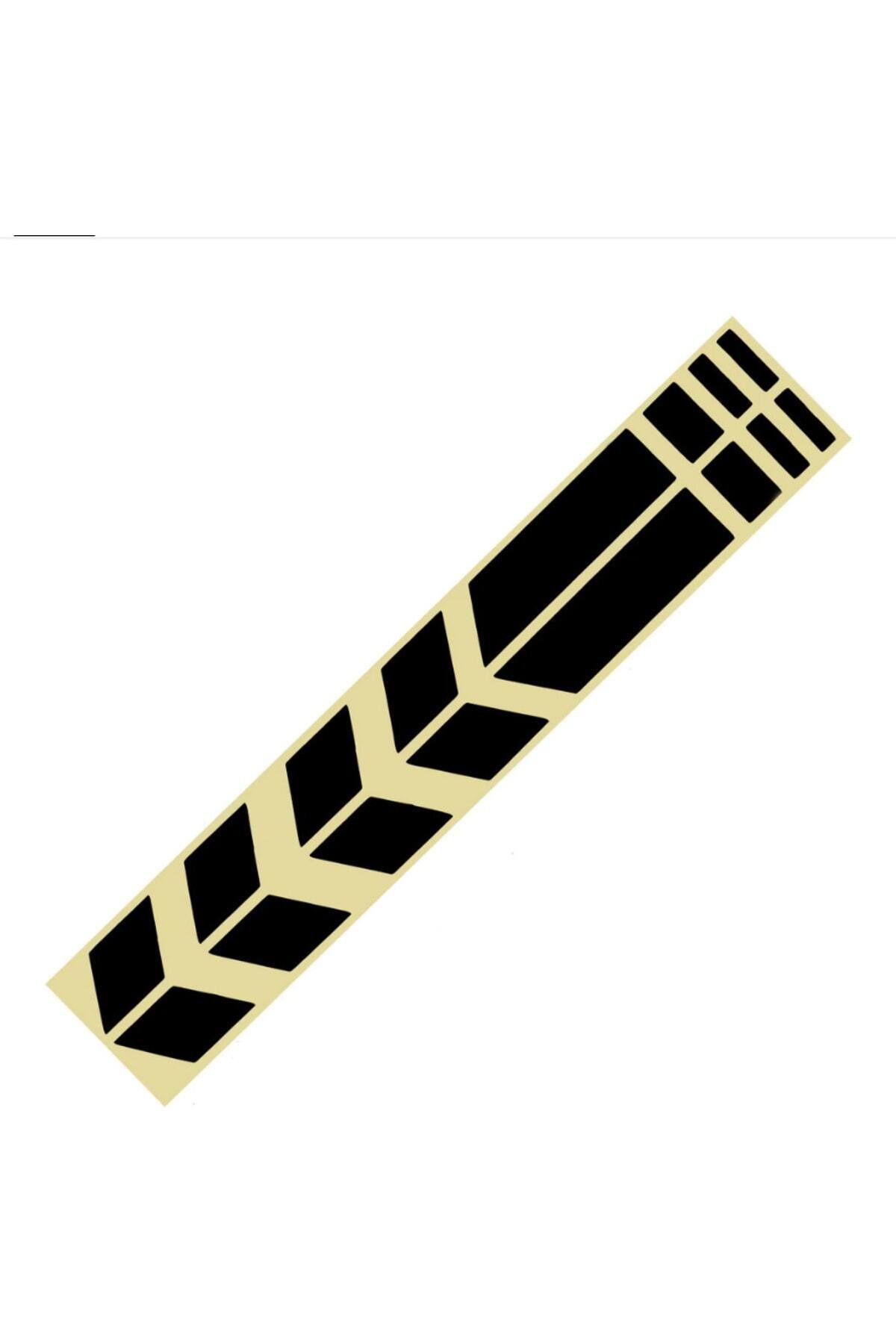 Şık Tasarım motosiklet Çamurluk Sticker Siyah 34*5,5 Cm