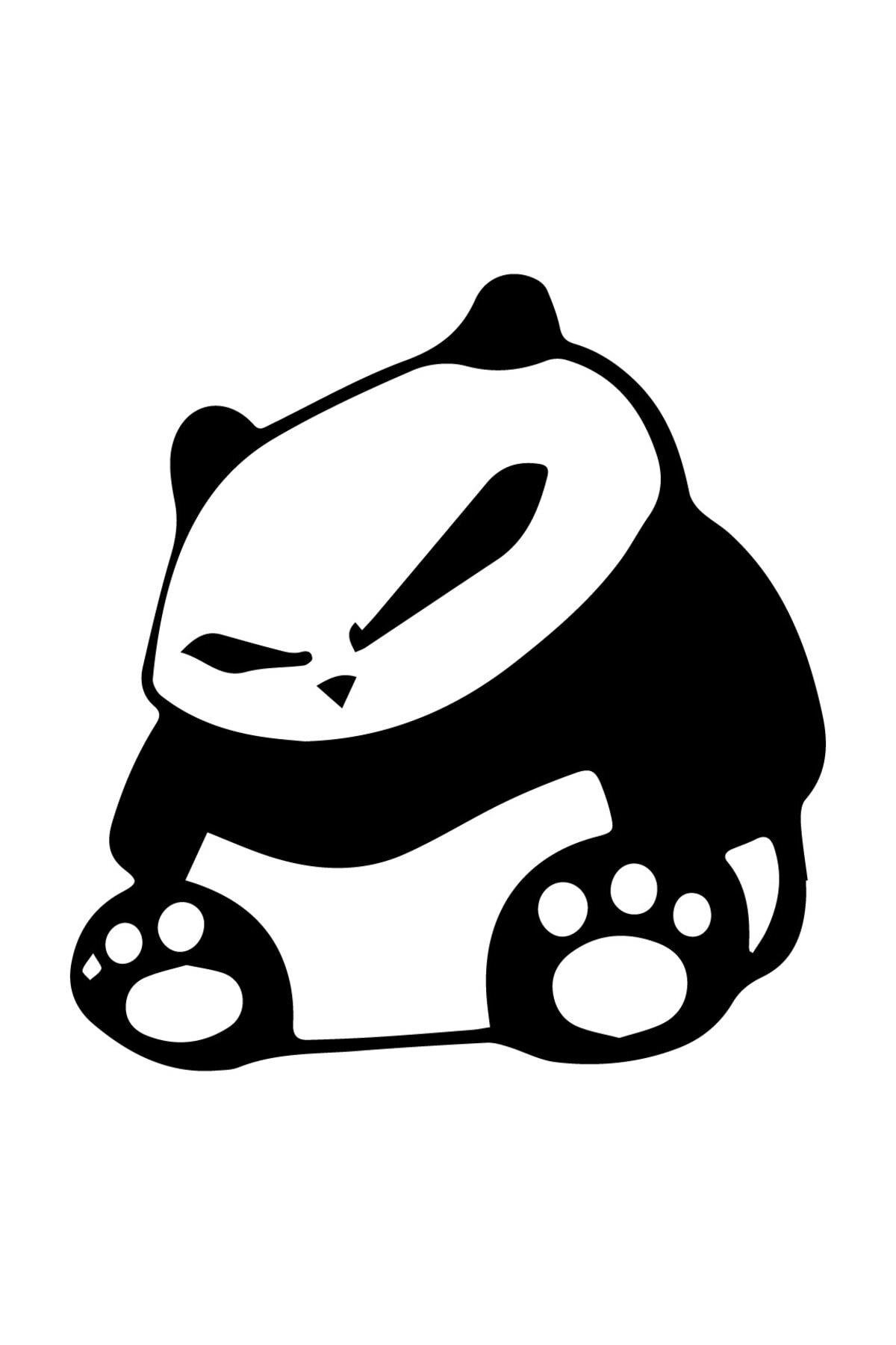 Sinirli Panda Kapı özel yeni sticker Folyo Kaplama 50*45 Cm