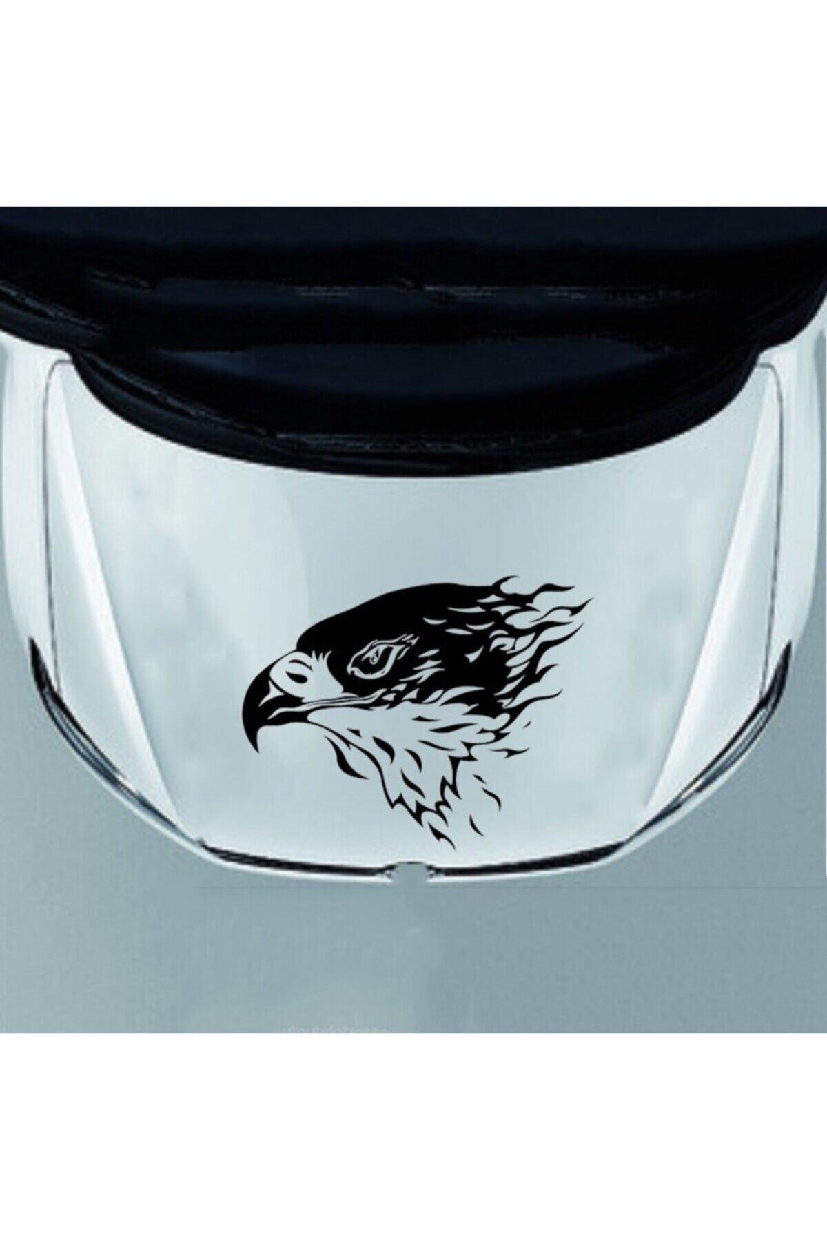 Siyah Kartal Araç Ön Kaput özel yeni sticker