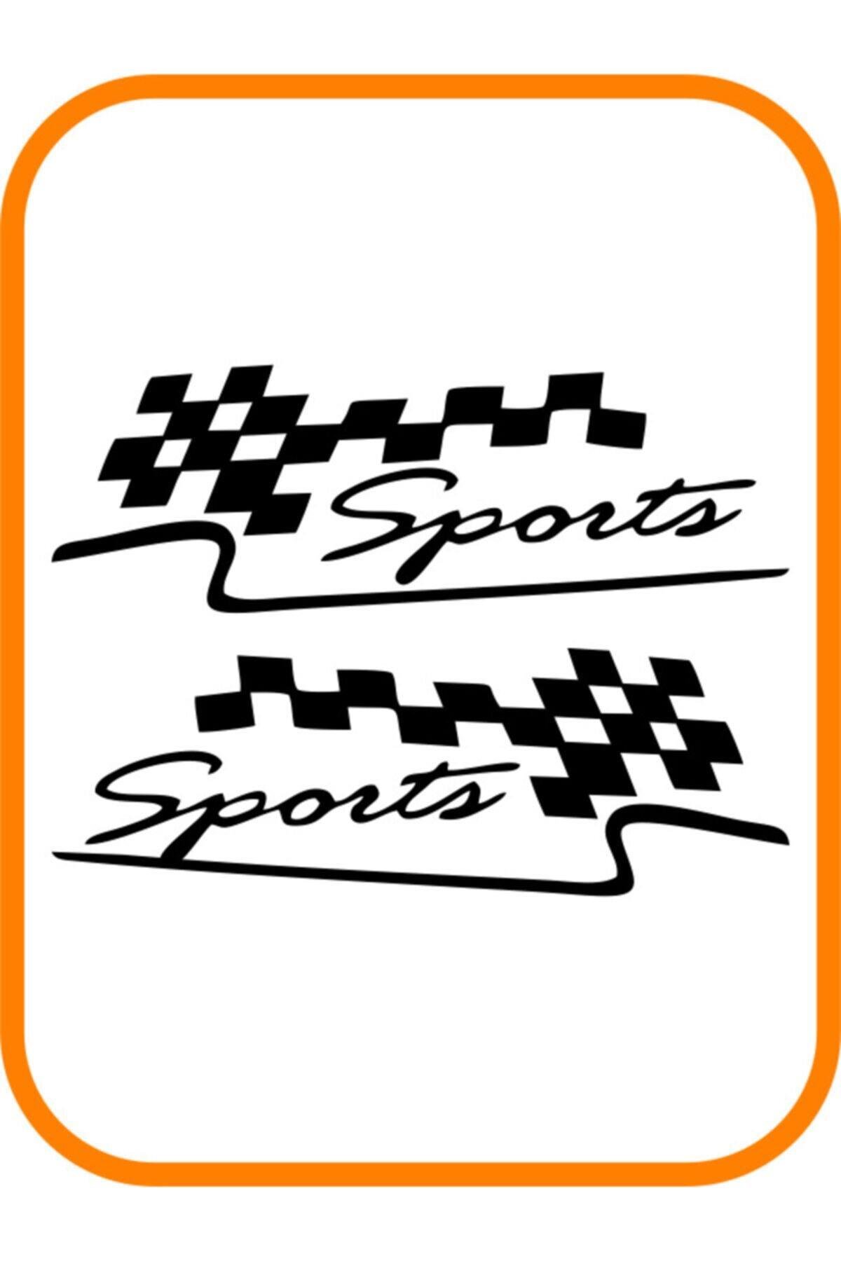 Sports Far Üstü Veya Kaporta özel yeni sticker Sağ-Sol Siyah 2 Adet 30*10 Cm