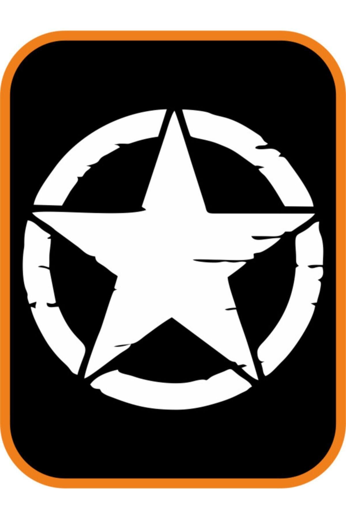 Star Yıldız 2 Adet Off Road Oto özel yeni sticker Beyaz 20 Cm