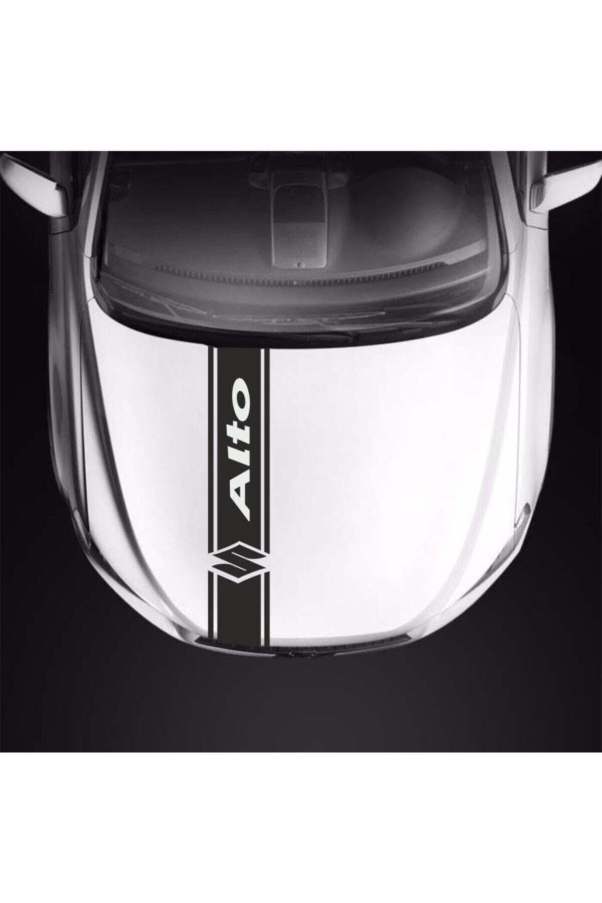 Suzuki Alto İçin şık tasarım karbon sticker seti Aksesuar Oto Kaput Şerit özel yeni sticker