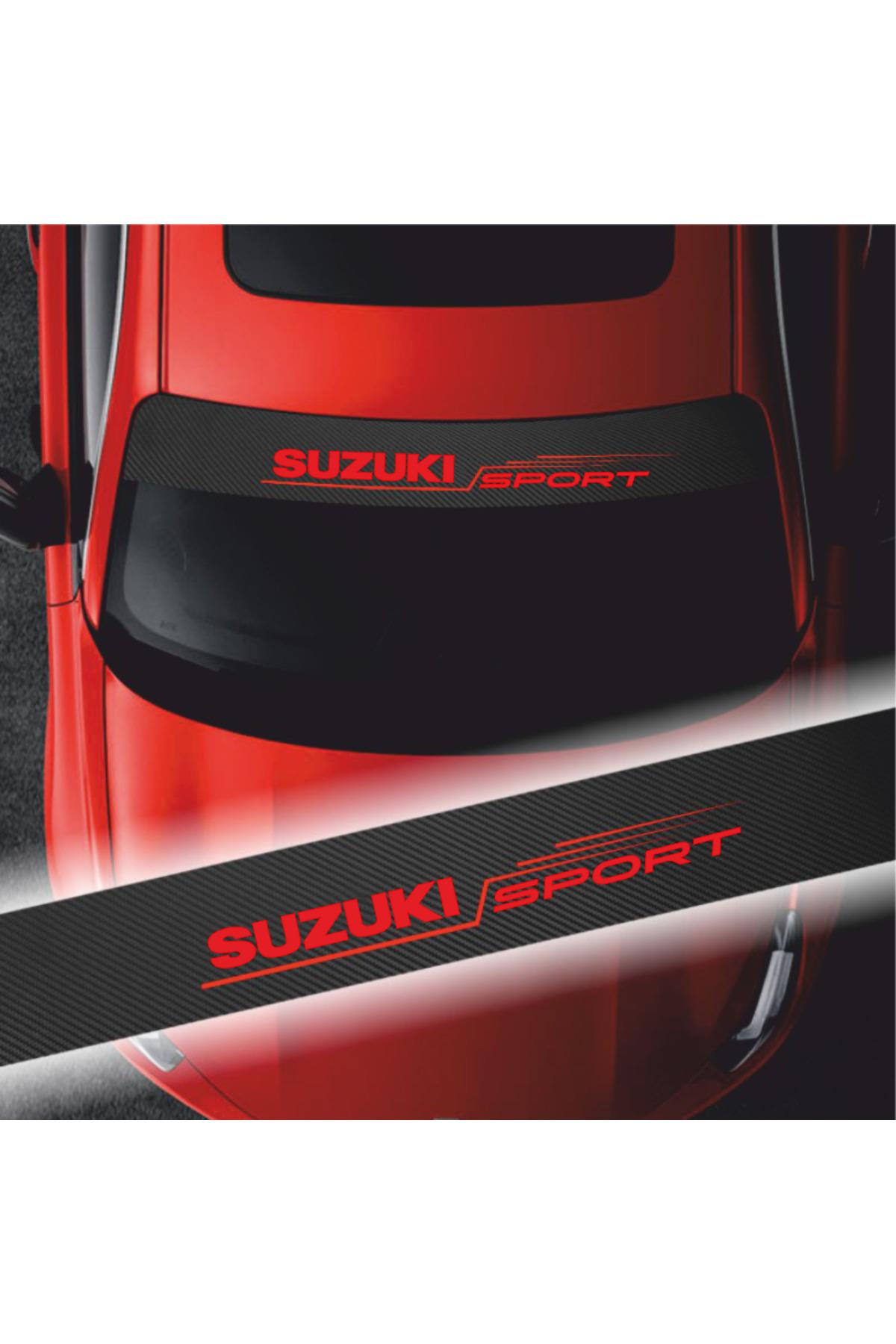 Suzuki Sx4 İçin şık tasarım karbon sticker seti Aksesuar Oto Ön Cam özel yeni sticker