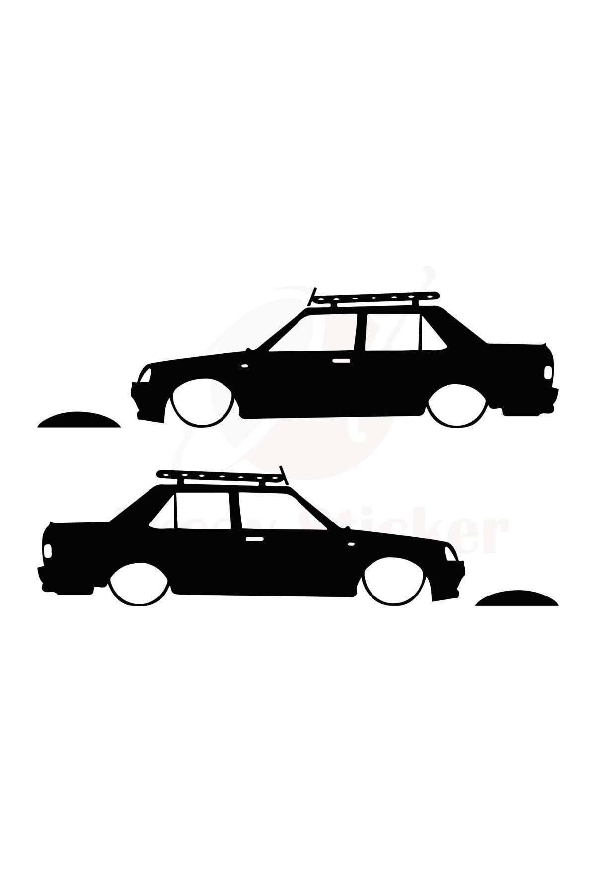 Tofaş Şahin Basık Oto Gölge özel yeni sticker Siyah 20*5 Cm