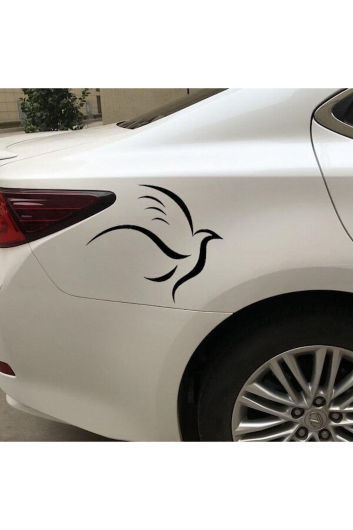 Uçan Kuş Tasarım Oto özel yeni sticker Siyah 15*12 Cm