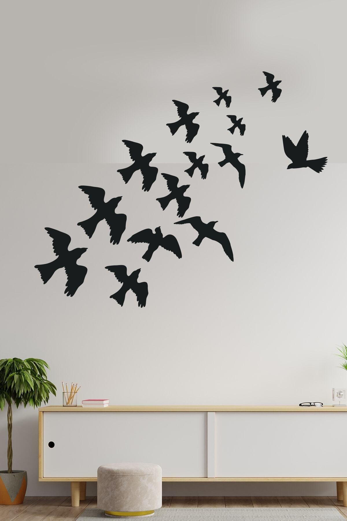 Uçan Kuşlar Dekoratif Duvar özel yeni sticker Kuş Sürüsü Duvar Süsü