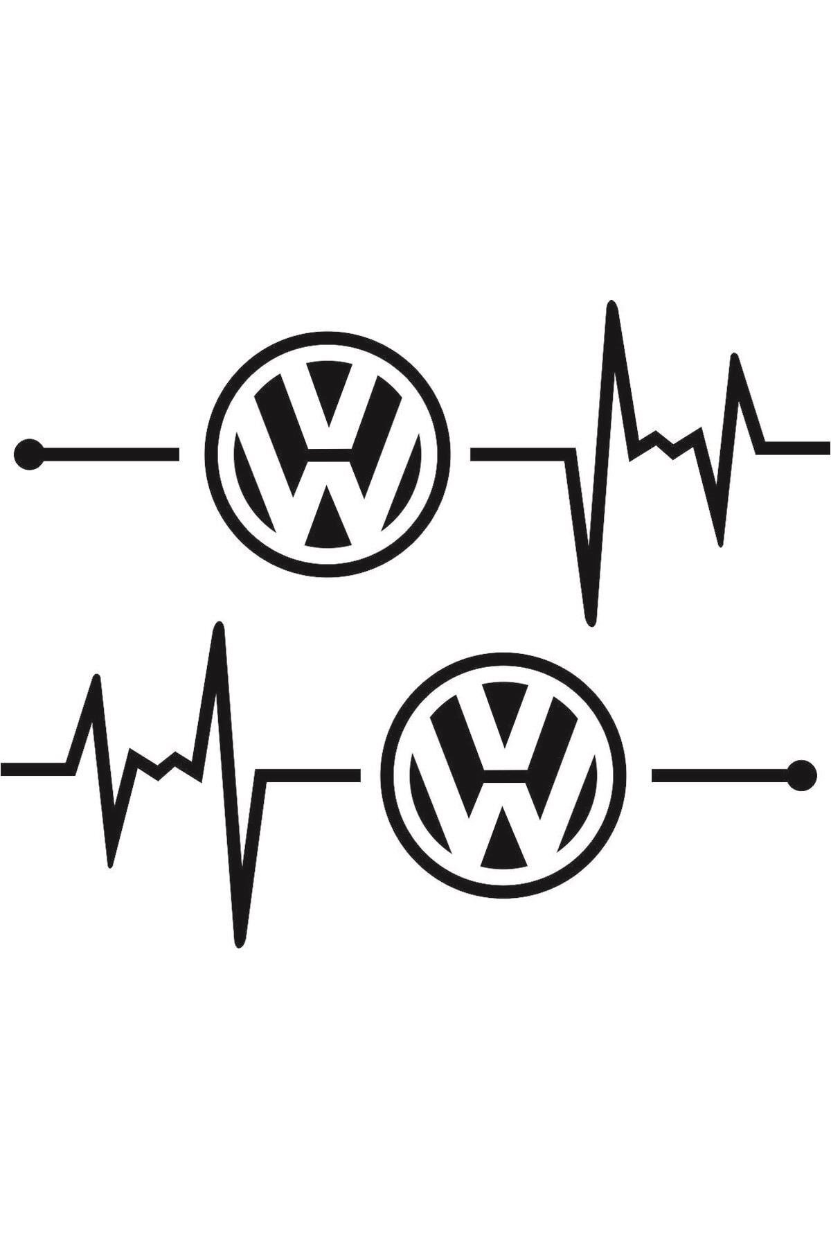 Volkswagen İçin şık tasarım karbon sticker seti Aksesuar Nabız özel yeni sticker 30*12 Cm