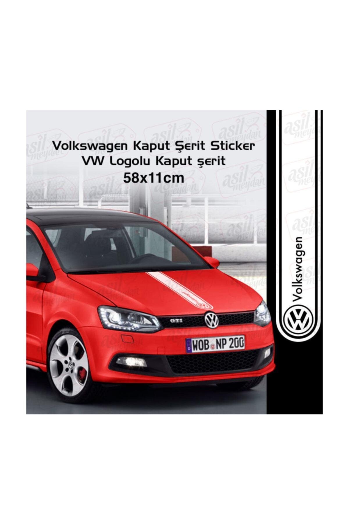 Volkswagen İçin şık tasarım karbon sticker seti Aksesuar Oto Kaput Şerit özel yeni sticker Beyaz