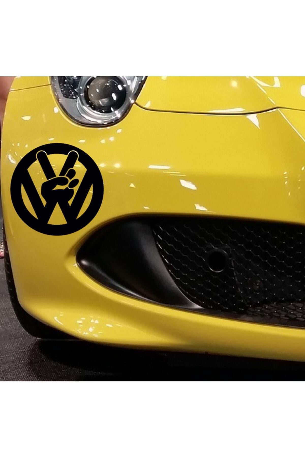 Volkswagen İçin şık tasarım karbon sticker seti Aksesuar Oto özel yeni sticker Siyah 20*20 Cm