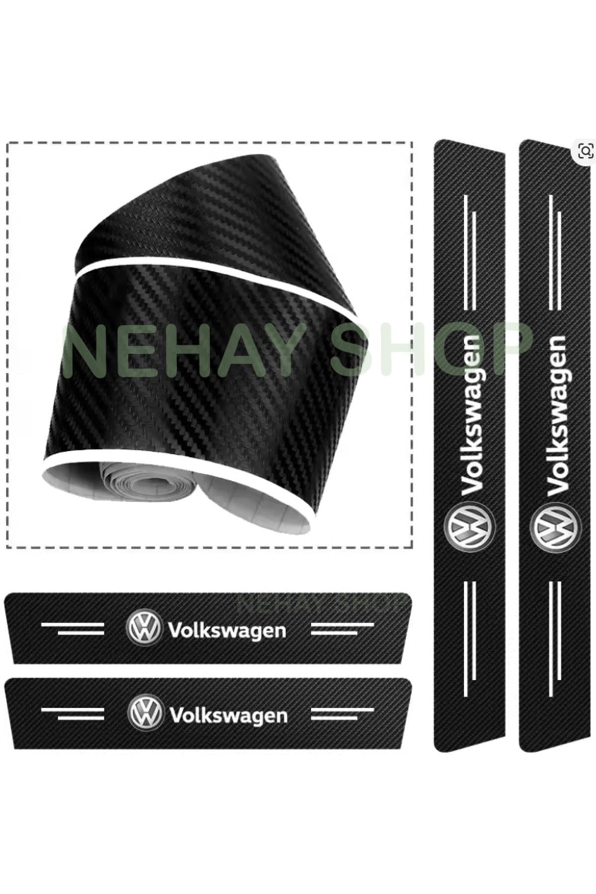 Volkswagen İçin ŞIK TASARIM Oto Kapı eşikleri Sticker Karbon 4 Adet