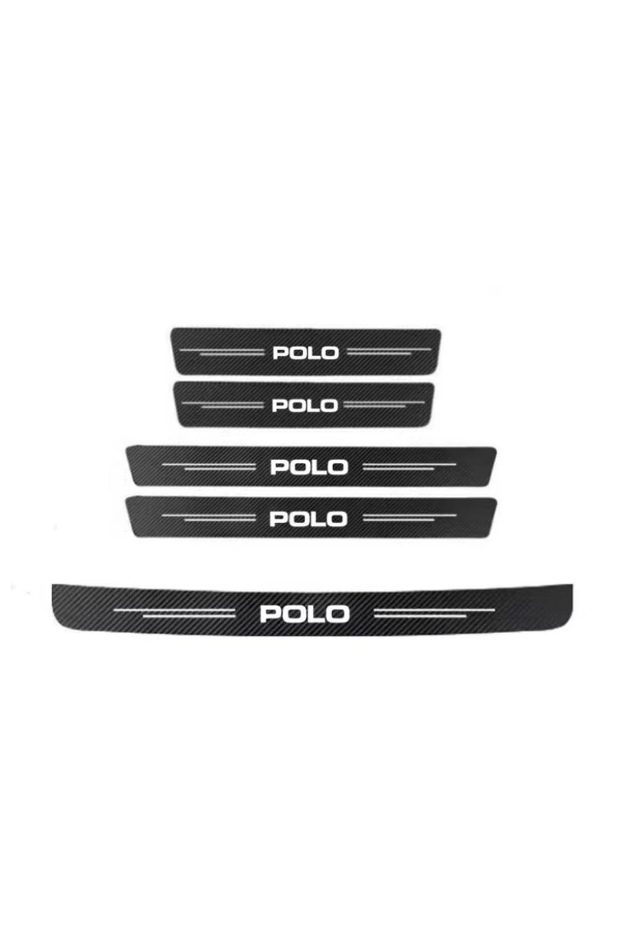 Volkswagen Polo İçin ŞIK TASARIM Oto Kapı eşikleri Sticker Karbon Set 5 Adet