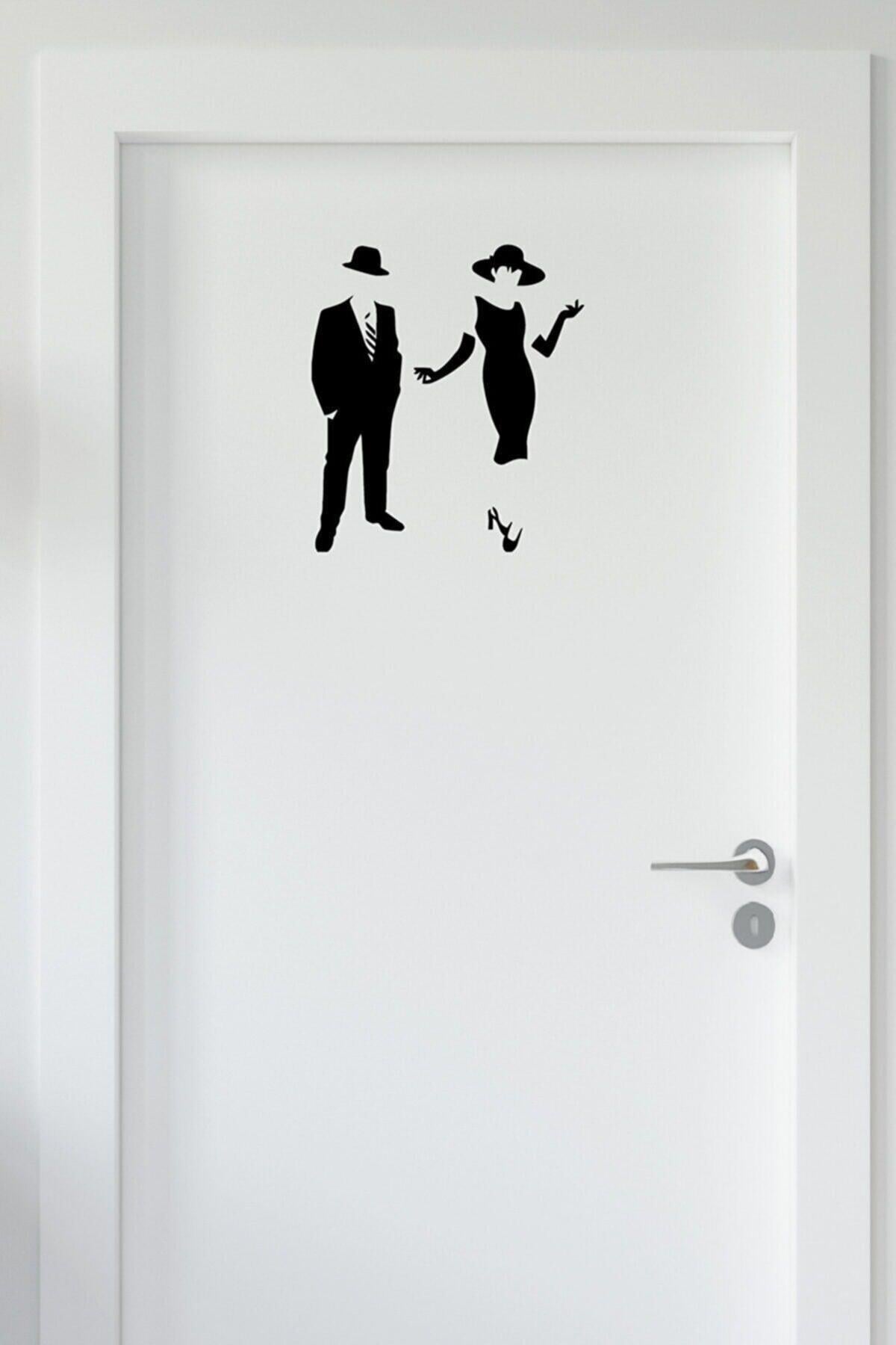 Wc Kapı Bay özel yeni sticker - Duvar özel yeni sticker 25 Cm