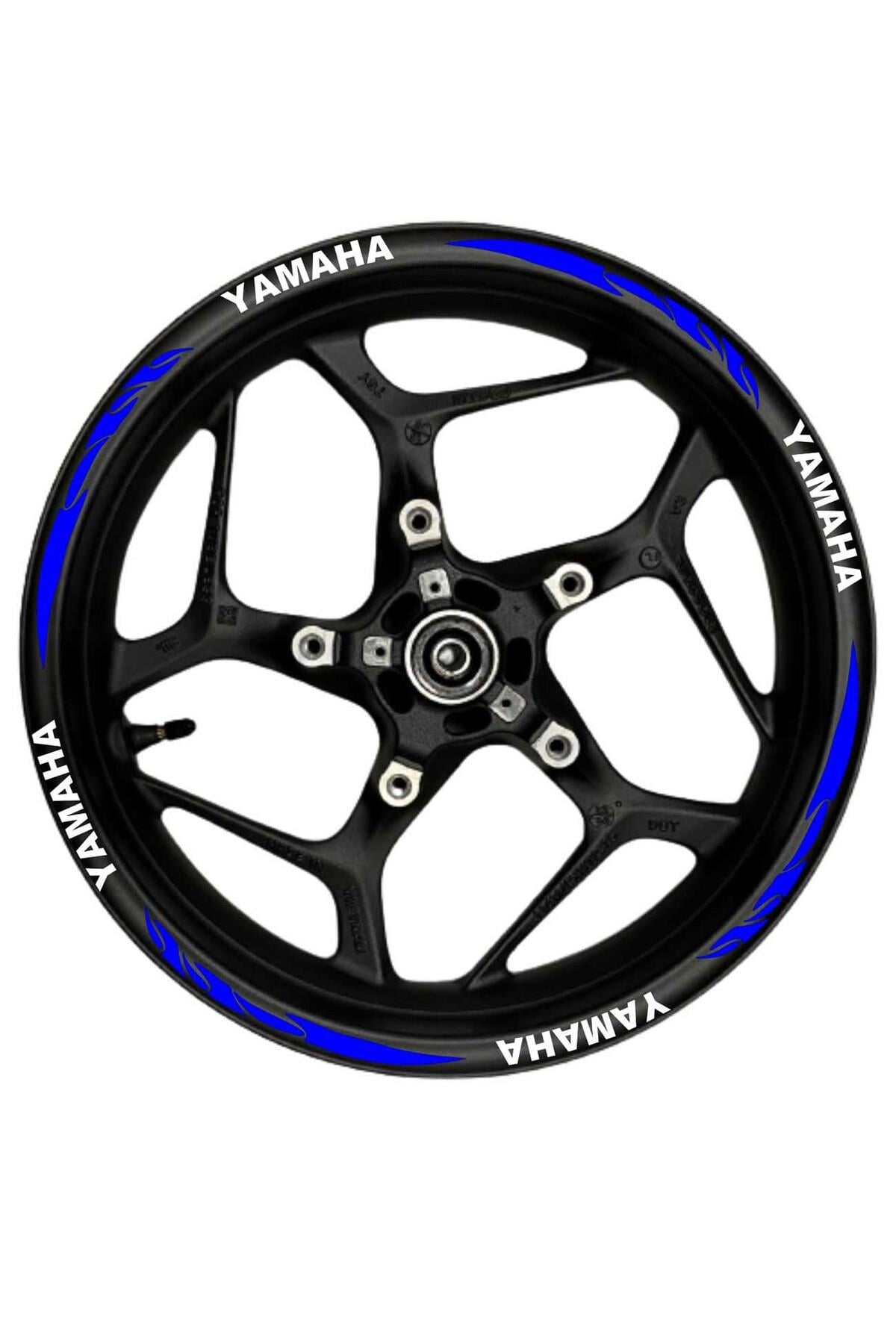 Yamaha Beyaz yazılı neon(fıstık yeşili) pençe şeritli