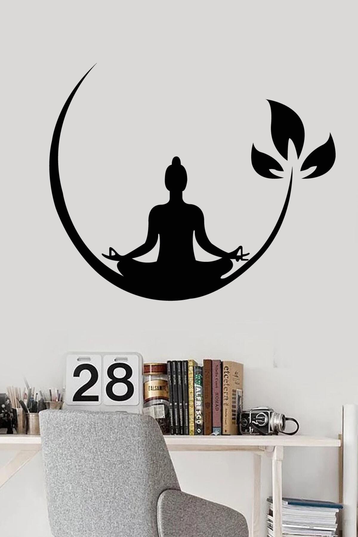 Yoga Ve Doğa Köşesi Duvar özel yeni sticker Yapıştırma (Su Ve Nemden Etkilenmez)