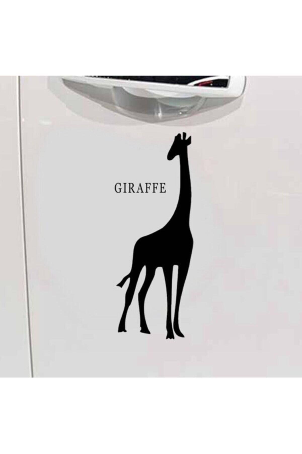 Zürafa Tasarım Oto özel yeni sticker Siyah 15*8 Cm