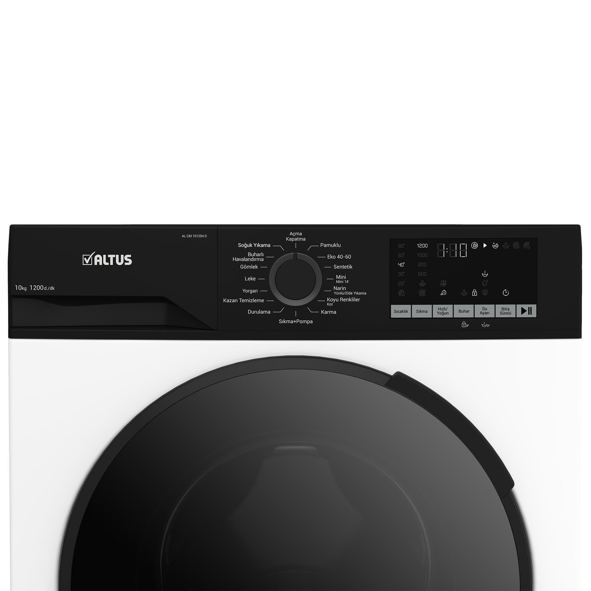 ALTUS AL-CM 101254 D (10 KG-1200 DEVİR) ÇAMAŞIR MAKİNESİ