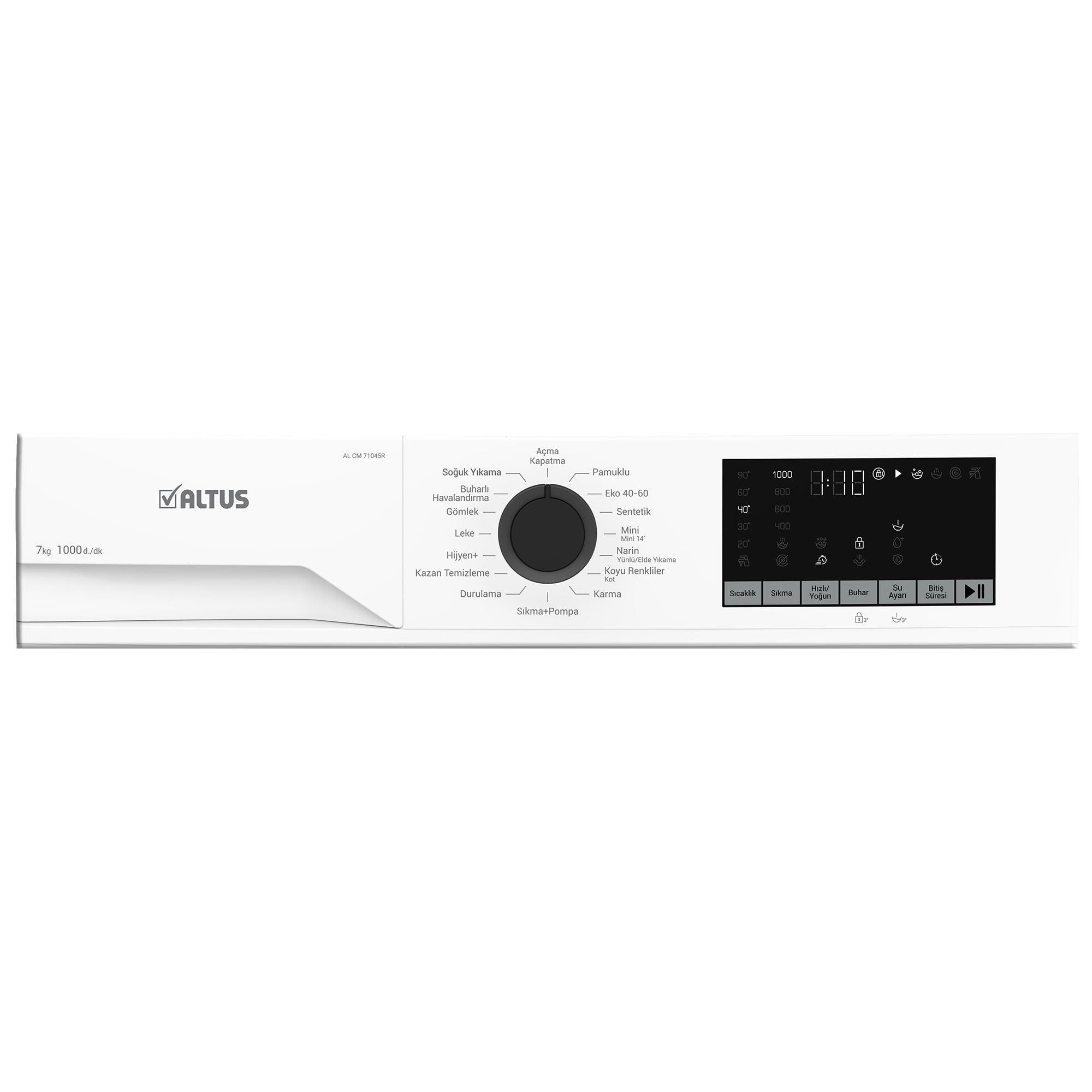 ALTUS AL-CM 71045R (7 KG-1000 DEVİR) ÇAMAŞIR MAKİNESİ | Peşinatsız, Kartsız 12 Ay Elden Taksit | Habipler AVM
