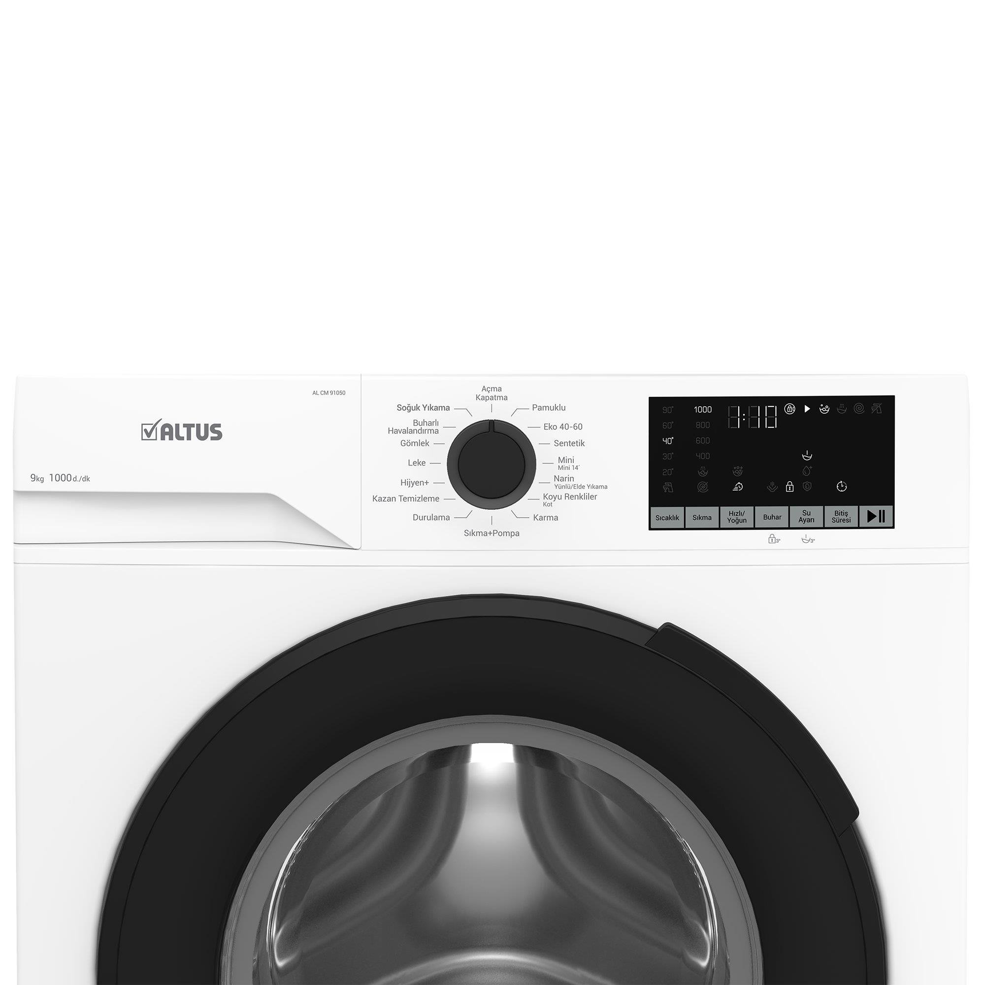 ALTUS AL-CM 91050 R (9 KG-1000 DEVİR) ÇAMAŞIR MAKİNESİ Kredi Kartsız, Peşinatsız, Elden Taksitle | Habipler AVM