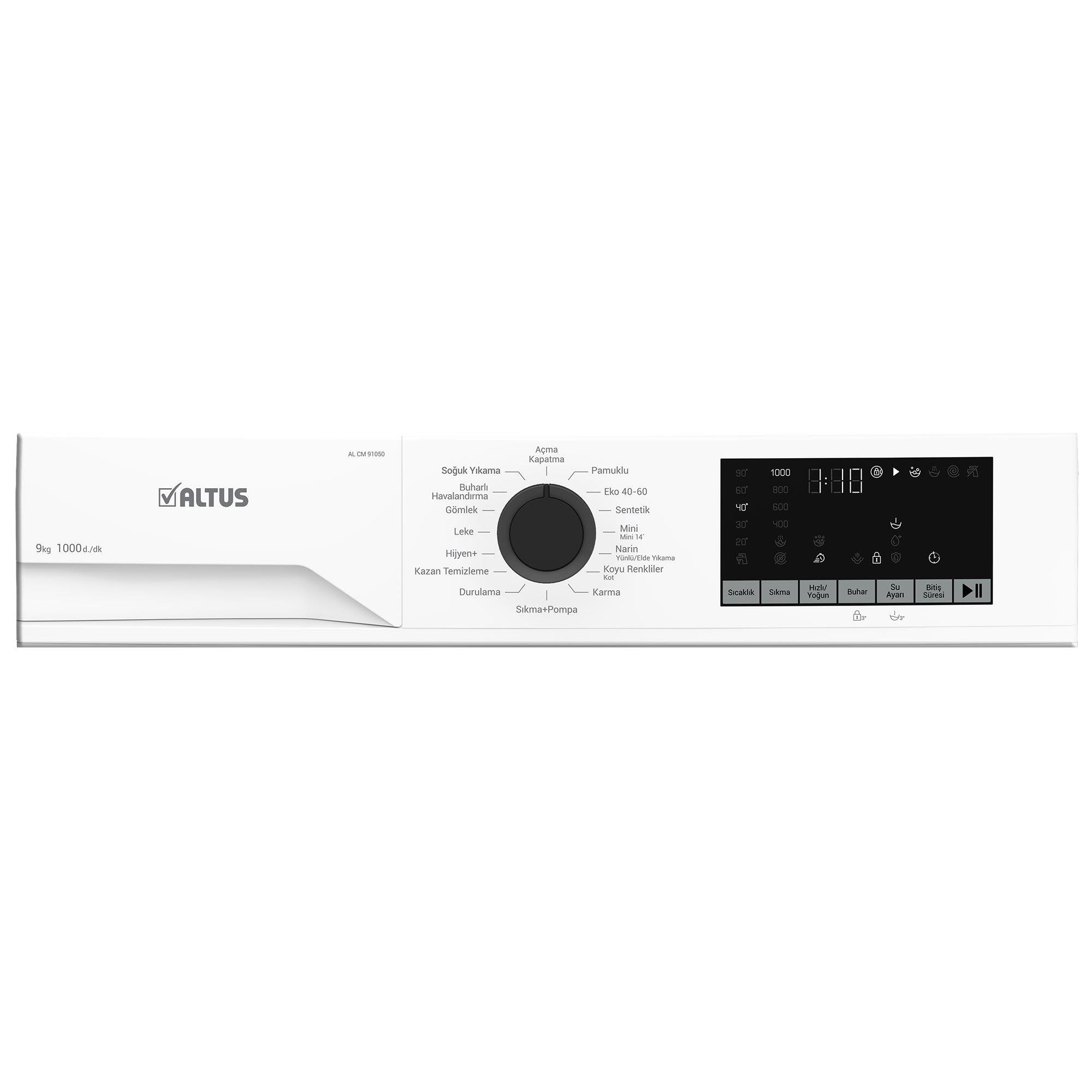 ALTUS AL-CM 91050 R (9 KG-1000 DEVİR) ÇAMAŞIR MAKİNESİ Kredi Kartsız, Peşinatsız, Elden Taksitle | Habipler AVM
