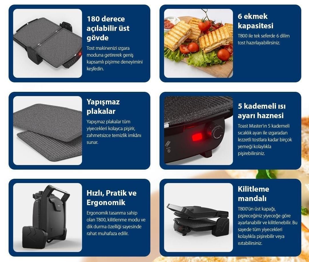 BLAUPUNK BLTM01 (T800) TOST MAKİNESİ