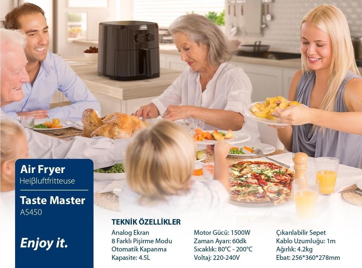 BLAUPUNKT A5450 Taste Master Airfryer FRİTÖZ | Kredi Kartsız Elden Taksit | Habipler AVM