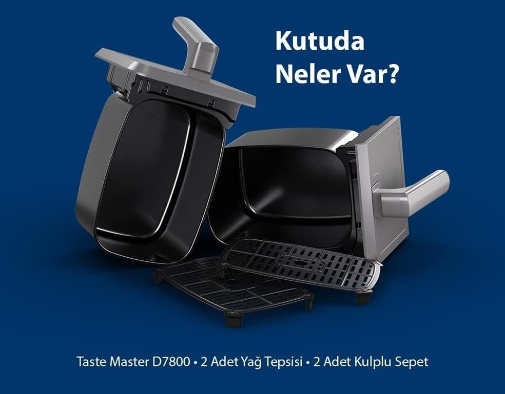 BLAUPUNKT D7800 Taste Master Çift Hazneli Airfryer FRİTÖZ Kredi Kartsız, Peşinatsız, Elden Taksitle | Habipler AVM