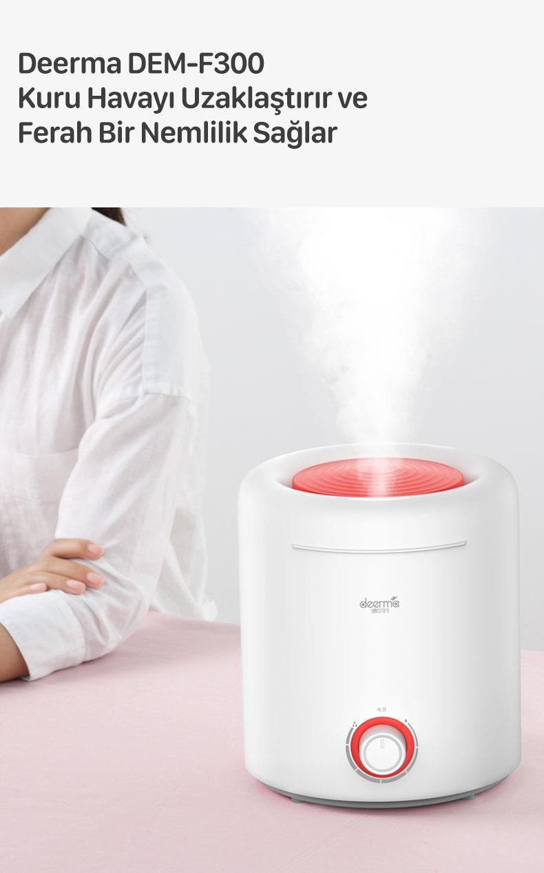 DEERMA F300 Üstten Dolum Ultrasonik Soğuk Buhar HAVA NEMLENDİRİCİ