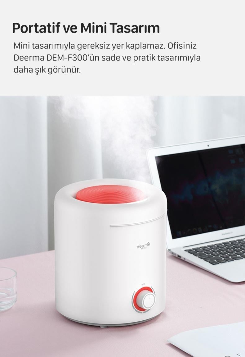 DEERMA F300 Üstten Dolum Ultrasonik Soğuk Buhar HAVA NEMLENDİRİCİ