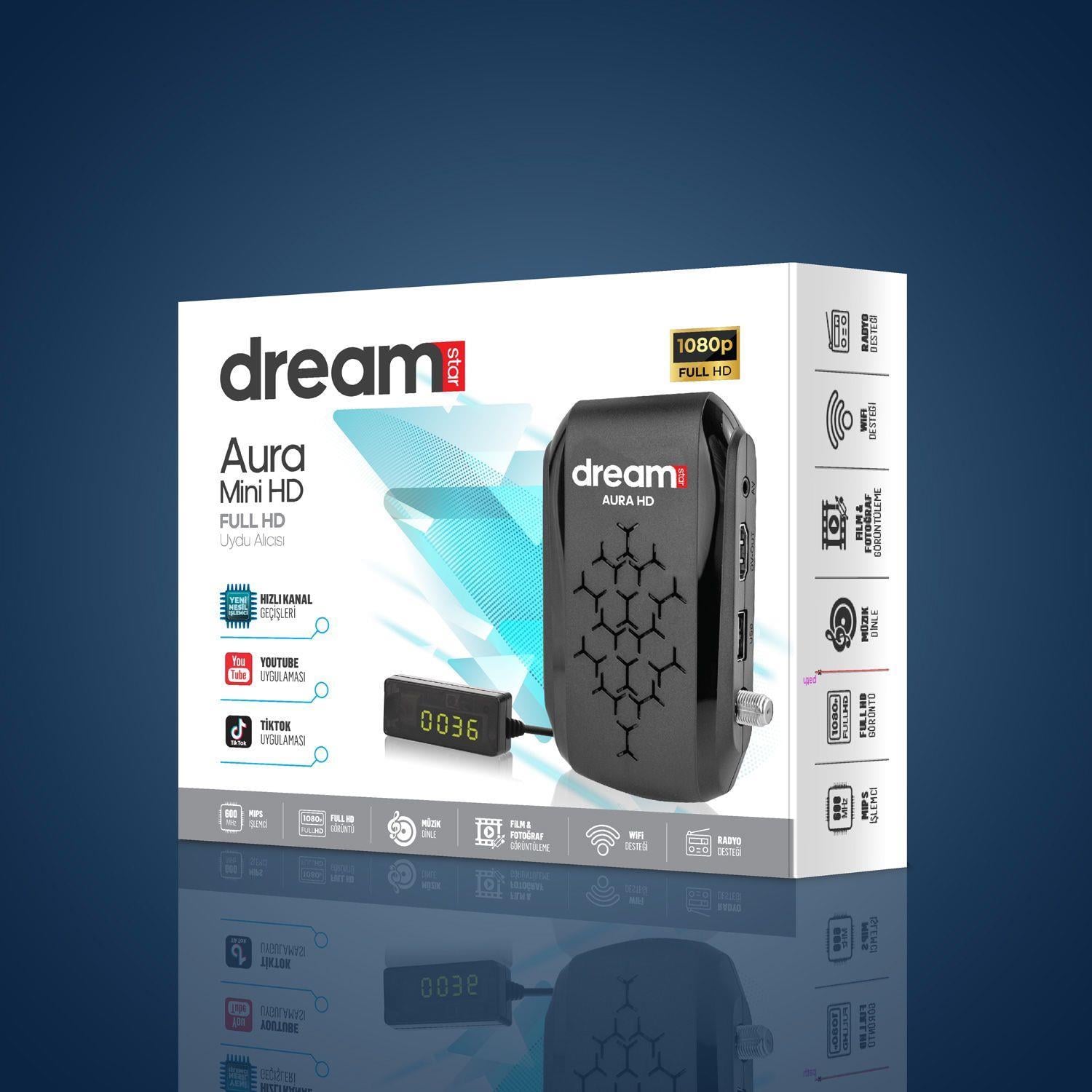 DREAMSTAR AURA MİNİ HD UYDU ALICISI Kredi Kartsız, Peşinatsız, Elden Taksitle | Habipler AVM
