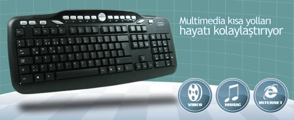 HIPER KM-3075 MULTİMEDİA USB KLAVYE