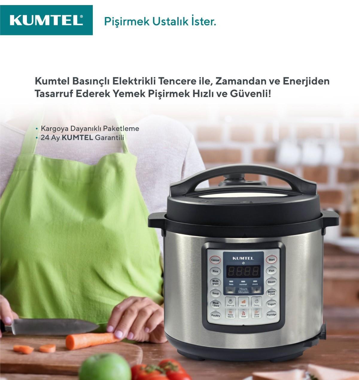 KUMTEL HPC-01 ELEKTRİKLİ DÜDÜKLÜ TENCERE