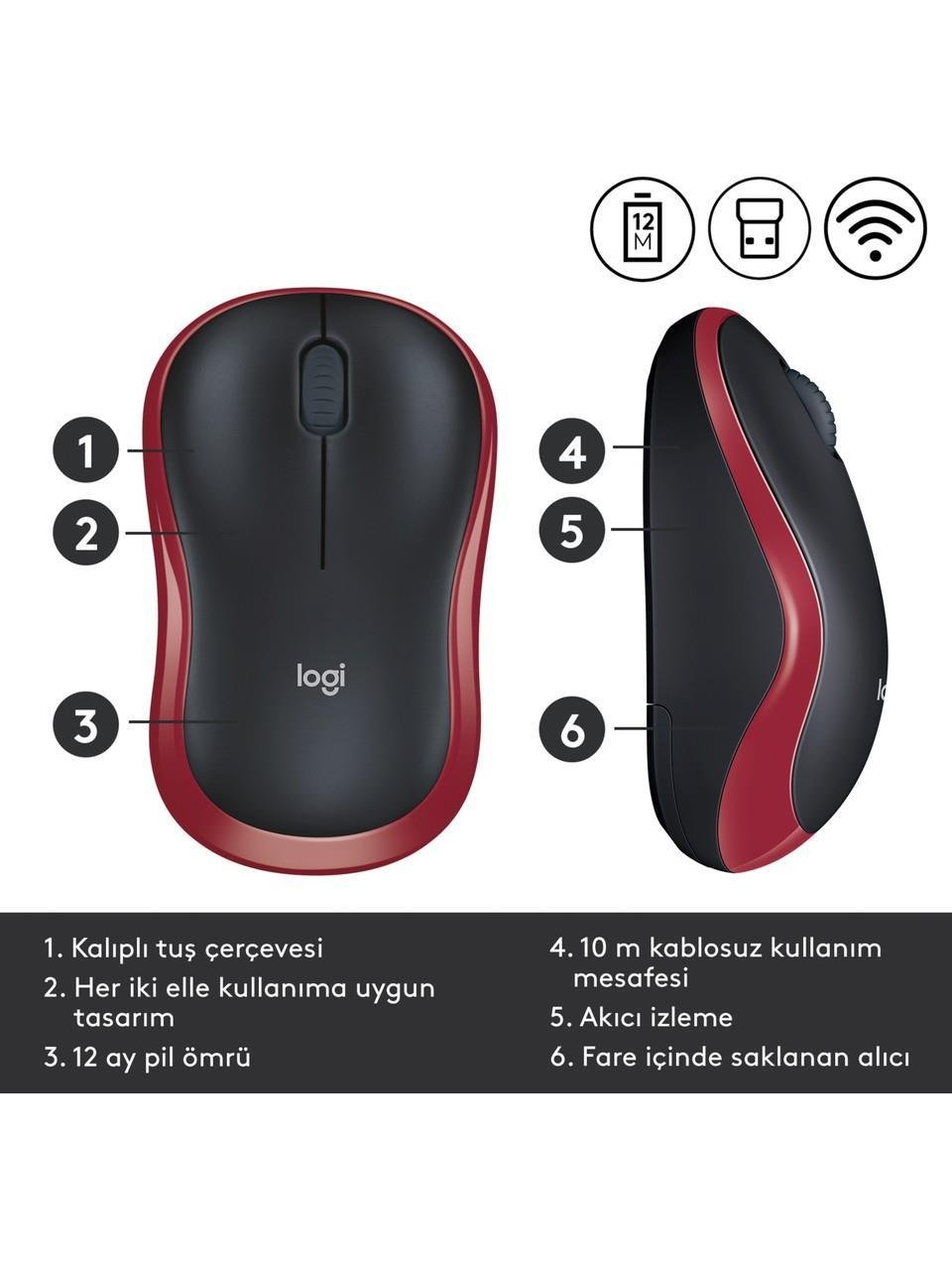 LOGITECH M185 KABLOUSZ MOUSE