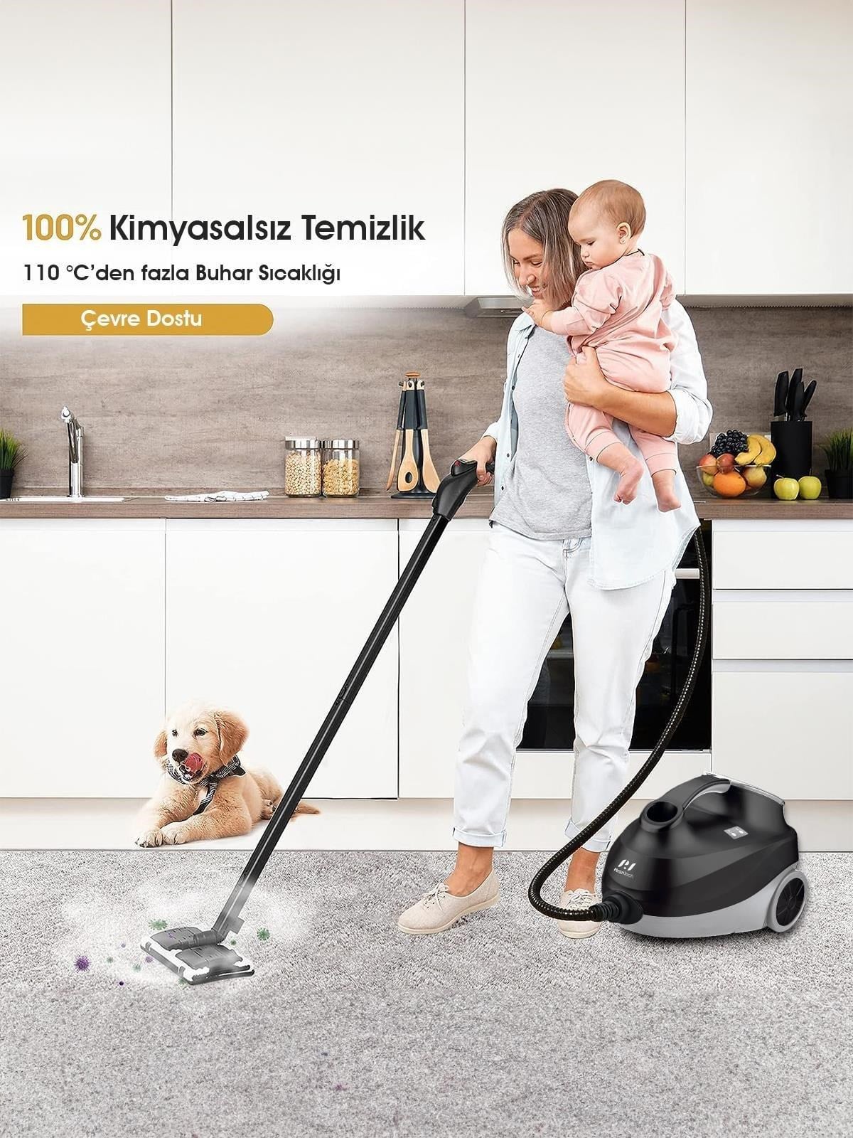 PİRANTECH CB-107C BUHARLI TEMİZLİK MAKİNESİ | Kredi Kartsız Elden Taksit | Habipler AVM