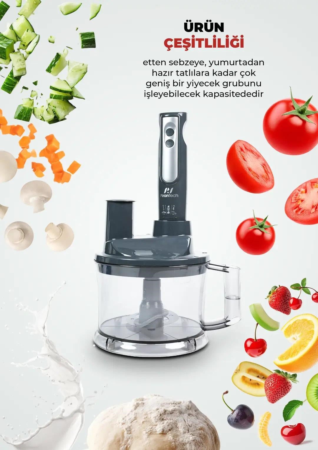 PİRANTECH YH-1420 1700 Watt BLENDER SET | Kredi Kartsız Elden Taksit | Habipler AVM